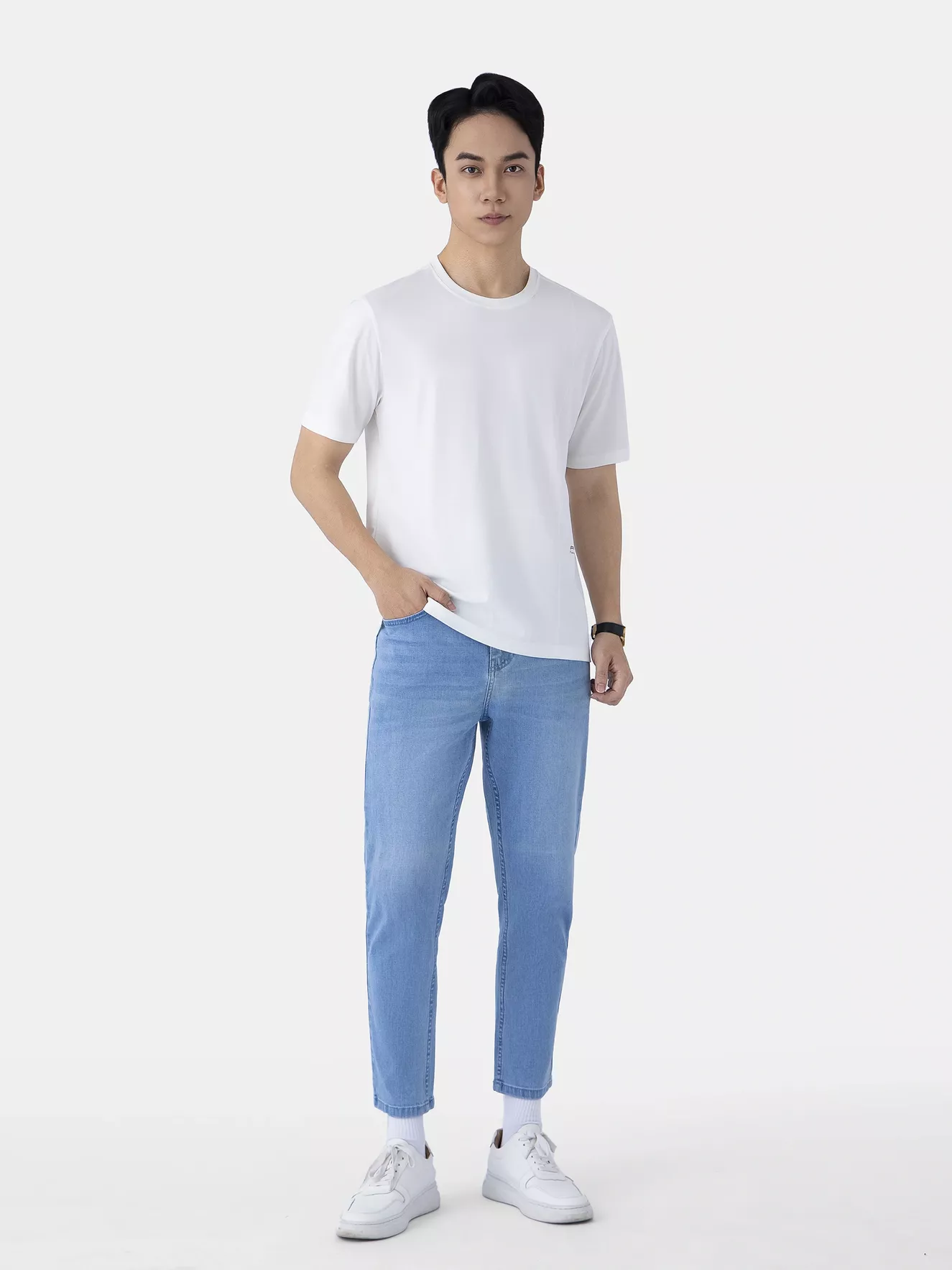 Áo Thun Nam Tay Ngắn 5S Fashion In Phong Cách ATS25046