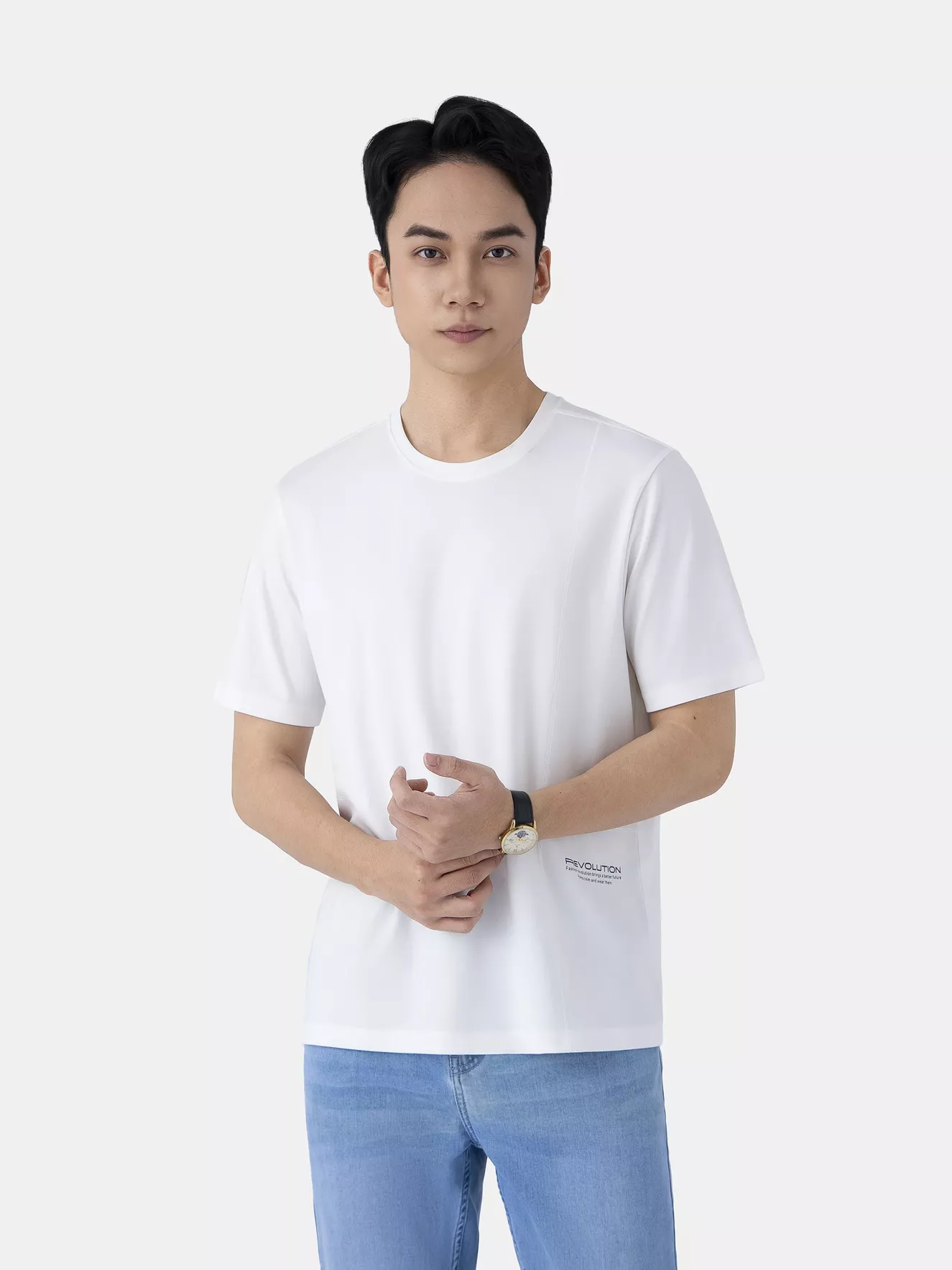 Áo Thun Nam Tay Ngắn 5S Fashion In Phong Cách ATS25046