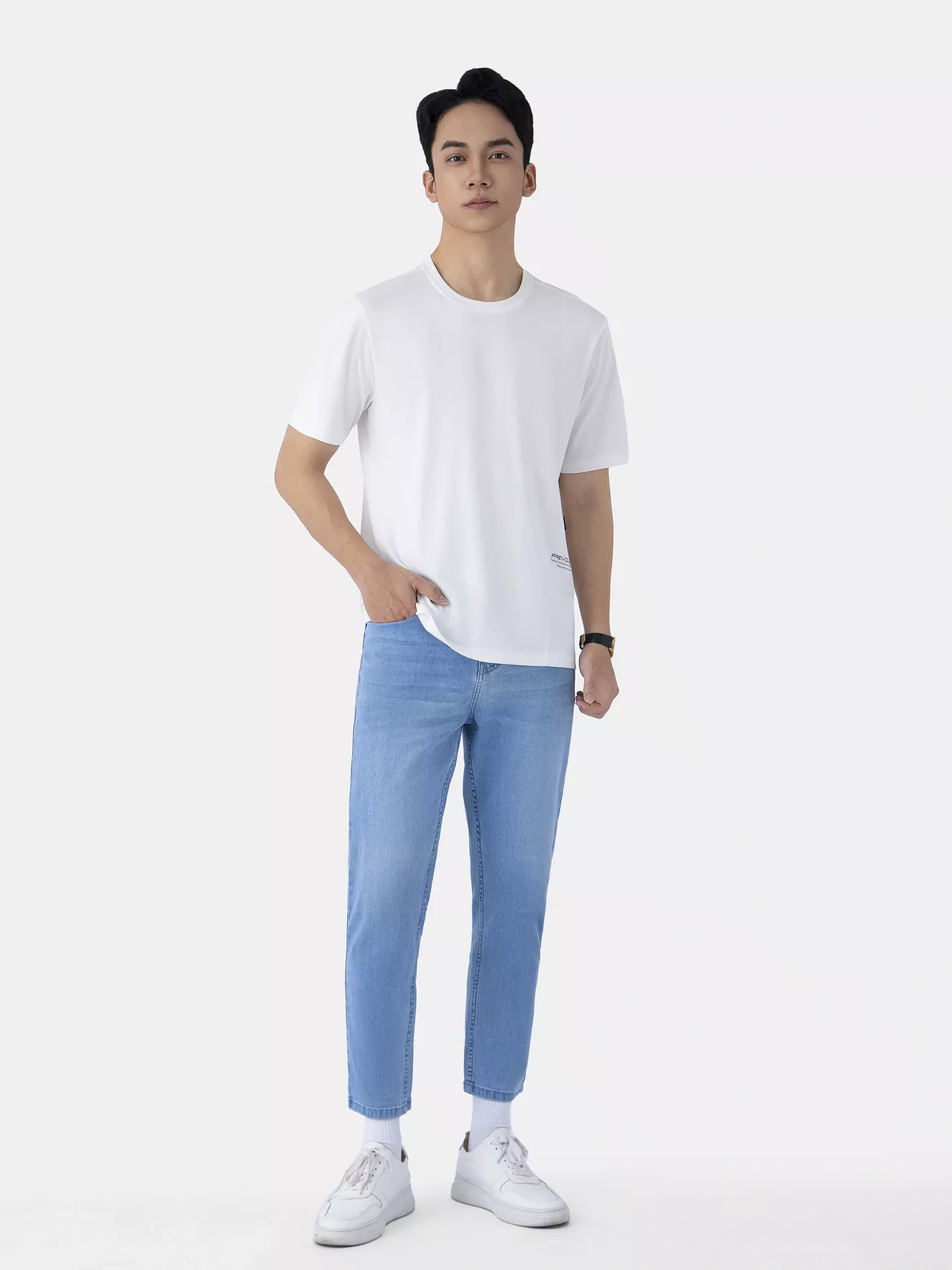 Áo Thun Nam Tay Ngắn 5S Fashion In Phong Cách ATS25046