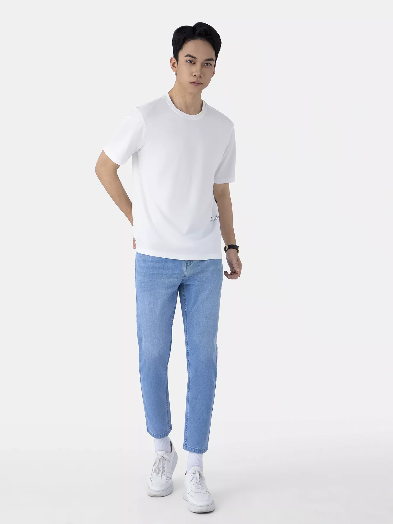 Áo Thun Nam Tay Ngắn 5S Fashion In Phong Cách ATS25046