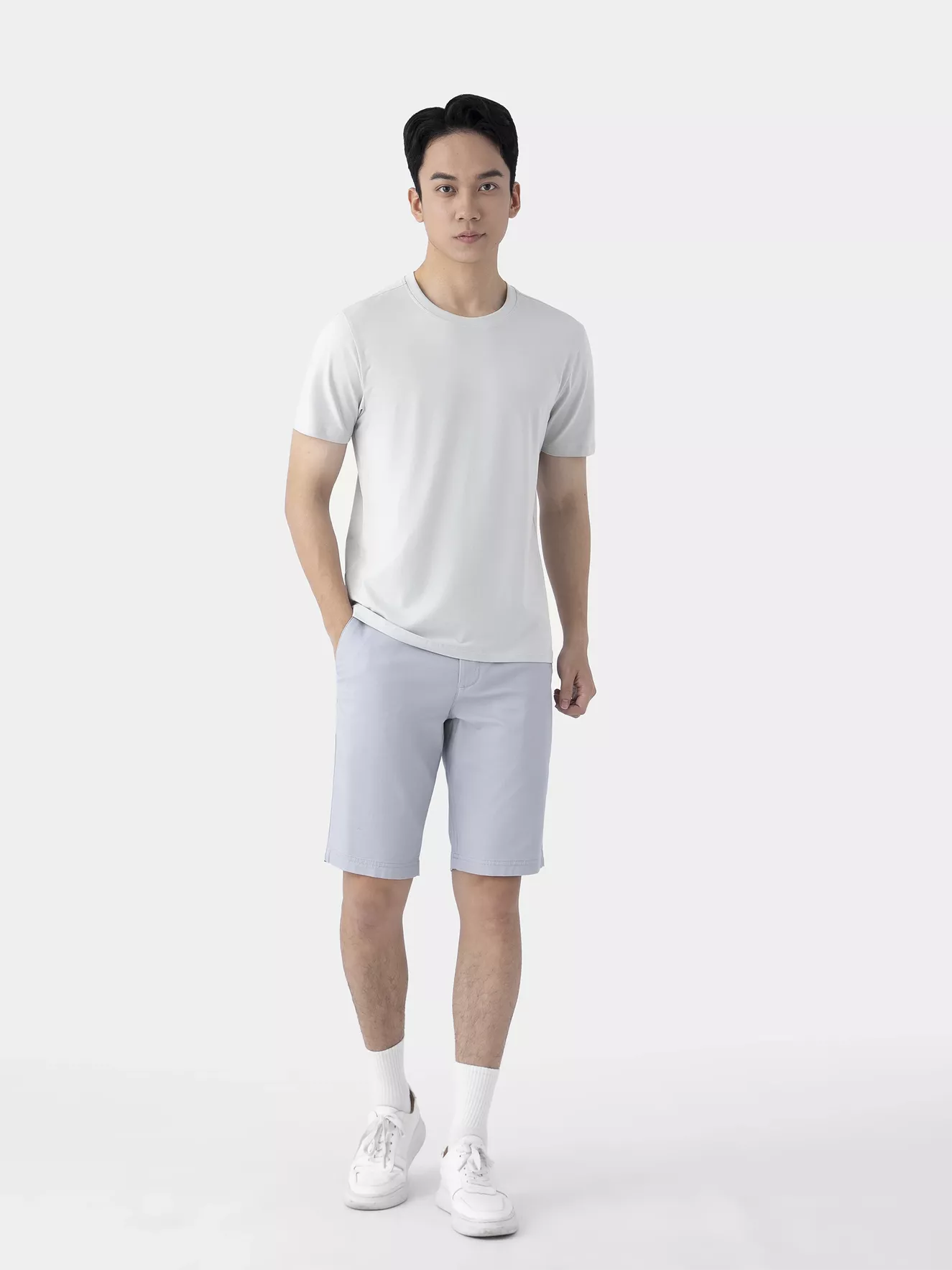 Áo Thun Nam 5S Fashion SMART-COTTON Phom Slimfit ATS25045