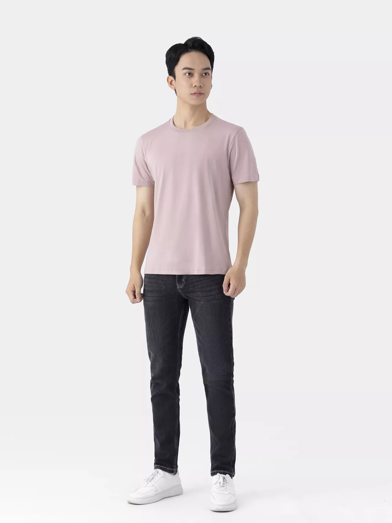 Áo Thun Nam 5S Fashion SMART-COTTON Phom Slimfit ATS25045