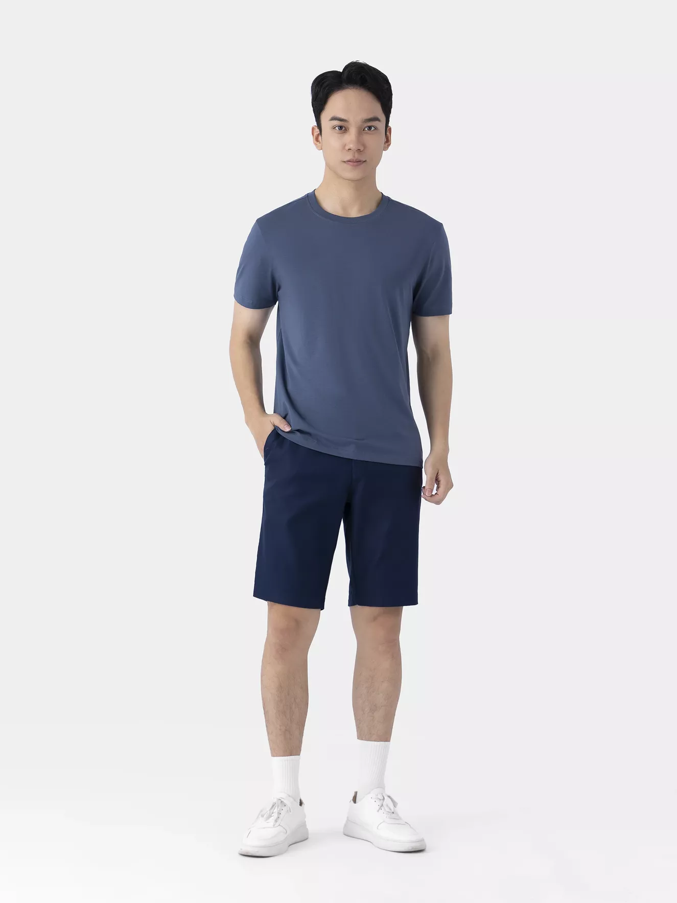 Áo Thun Nam 5S Fashion SMART-COTTON Phom Slimfit ATS25045