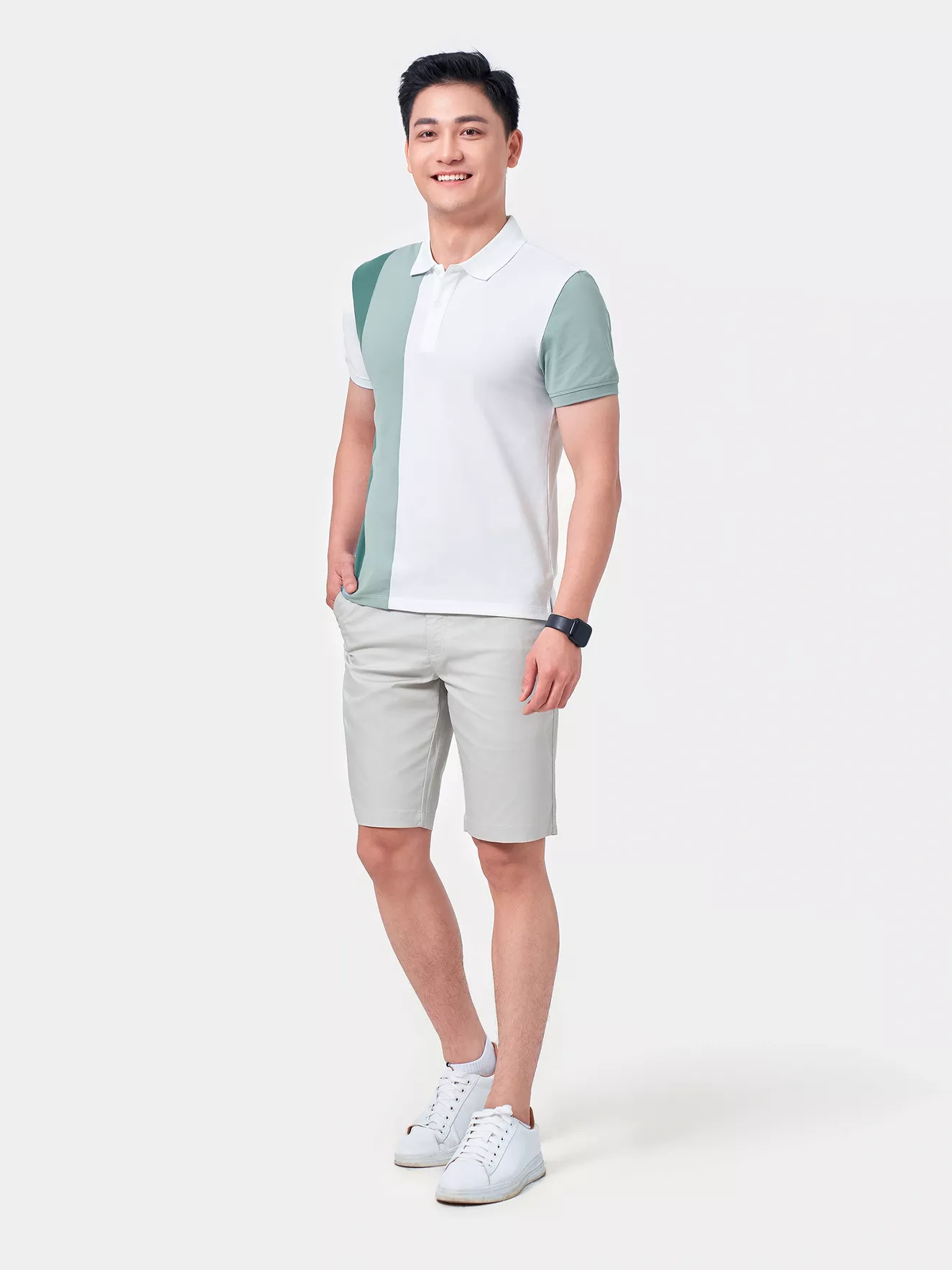 Áo Polo Nam 5S Fashion Can Phối Slimfit APC24089