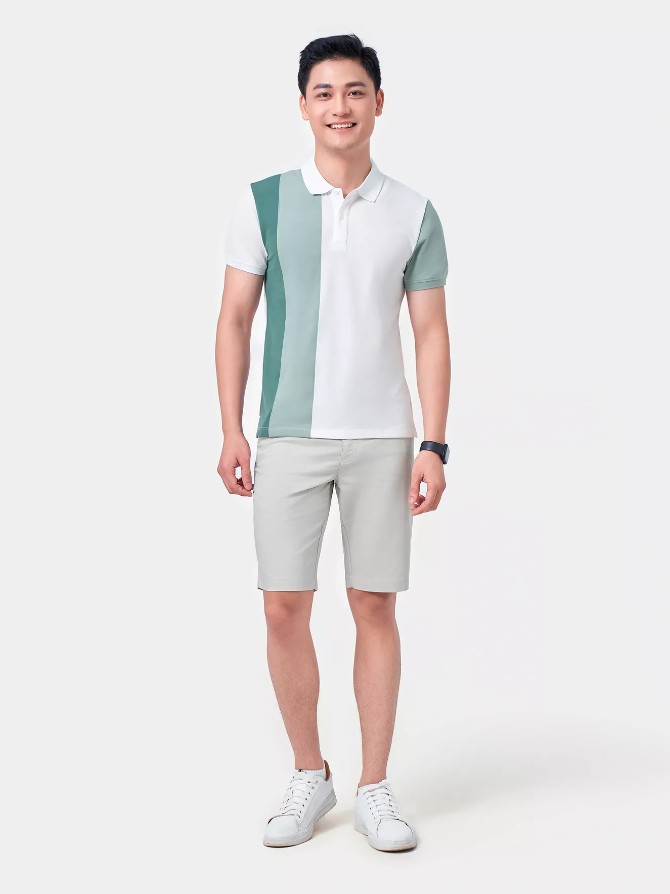 Áo Polo Nam 5S Fashion Can Phối Slimfit APC24089
