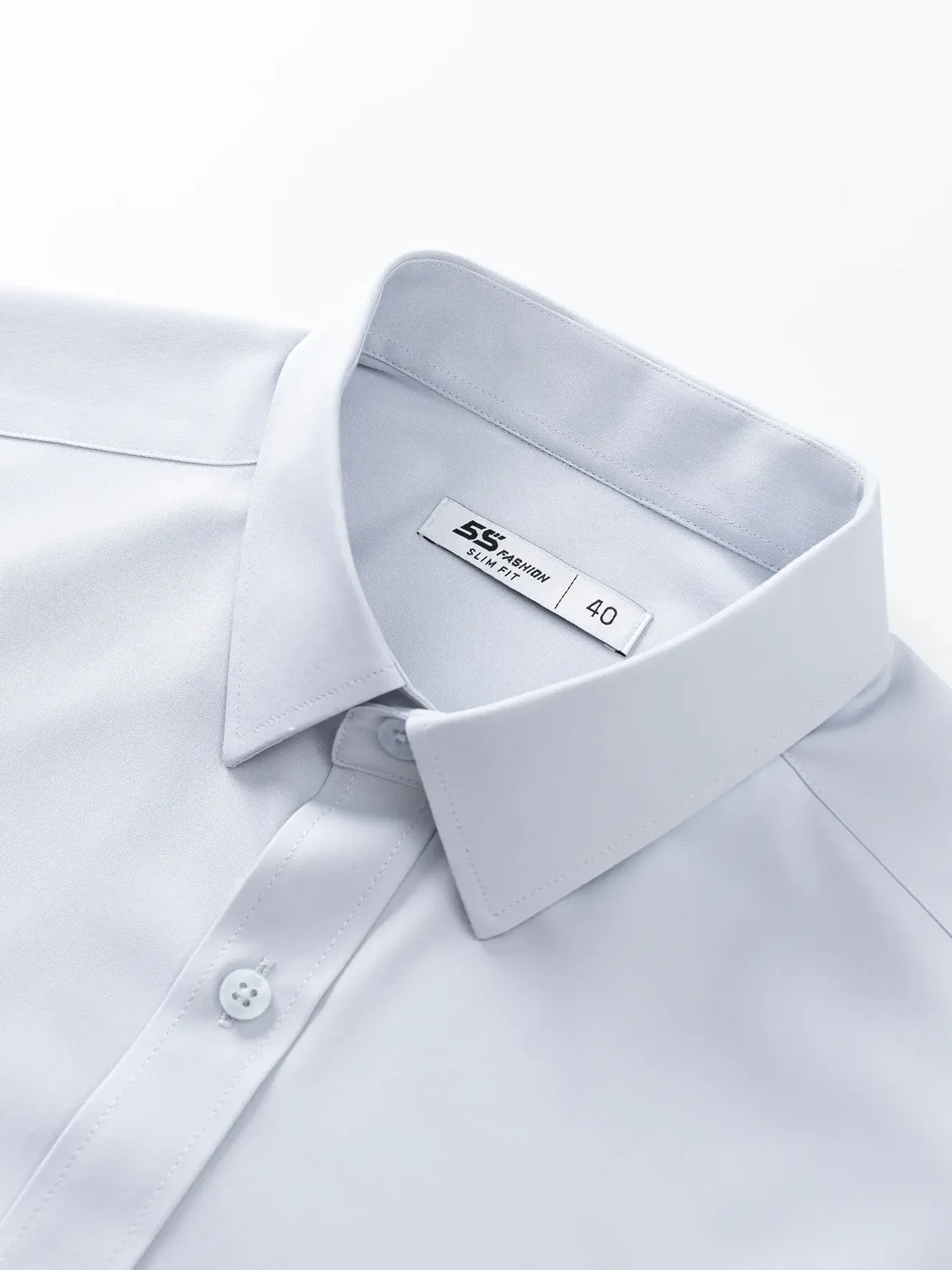 Áo Sơ Mi Nam Ngắn Tay 5S Fashion Màu Ghi Nhạt ASC25020