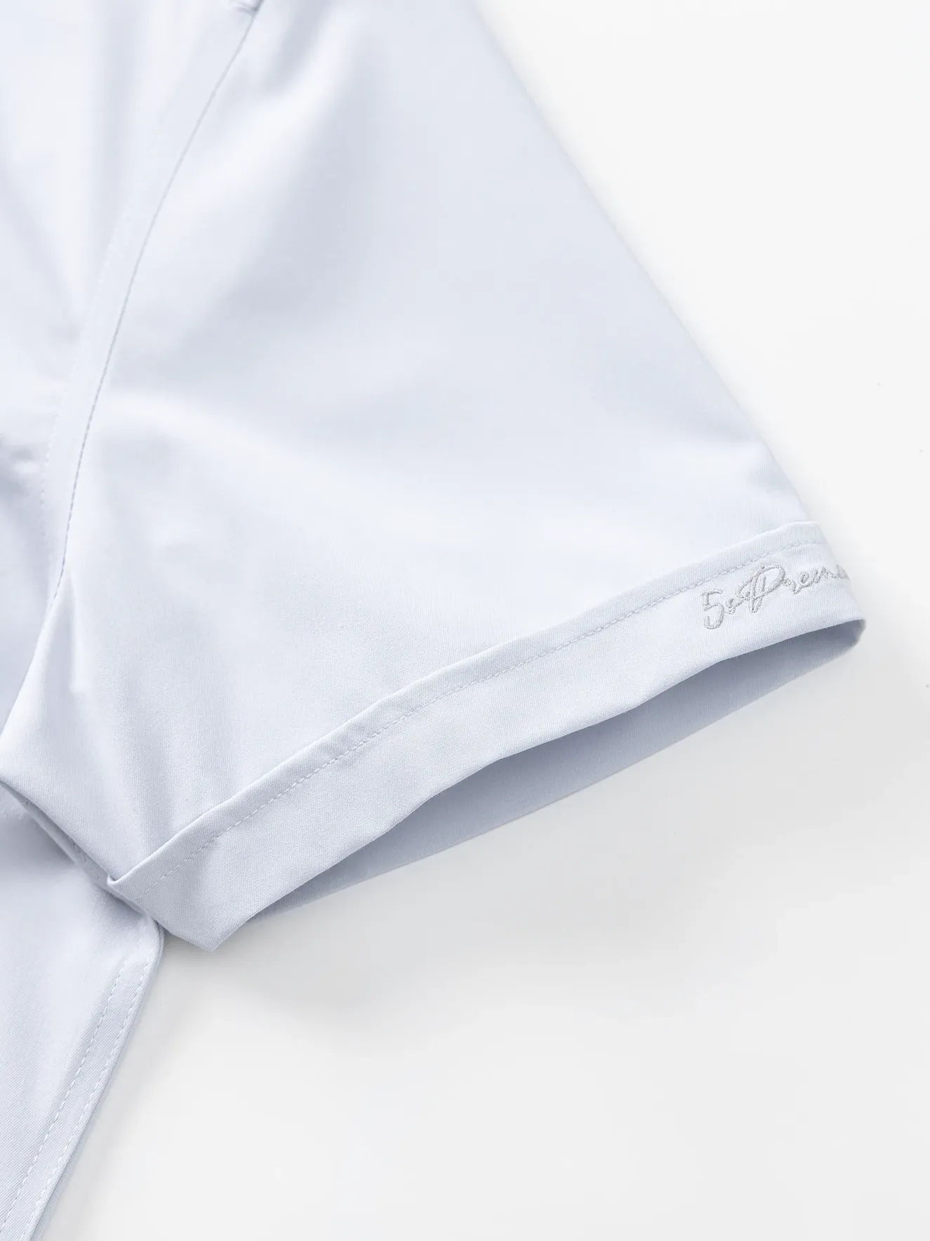 Áo Sơ Mi Nam Ngắn Tay 5S Fashion Màu Ghi Nhạt ASC25020