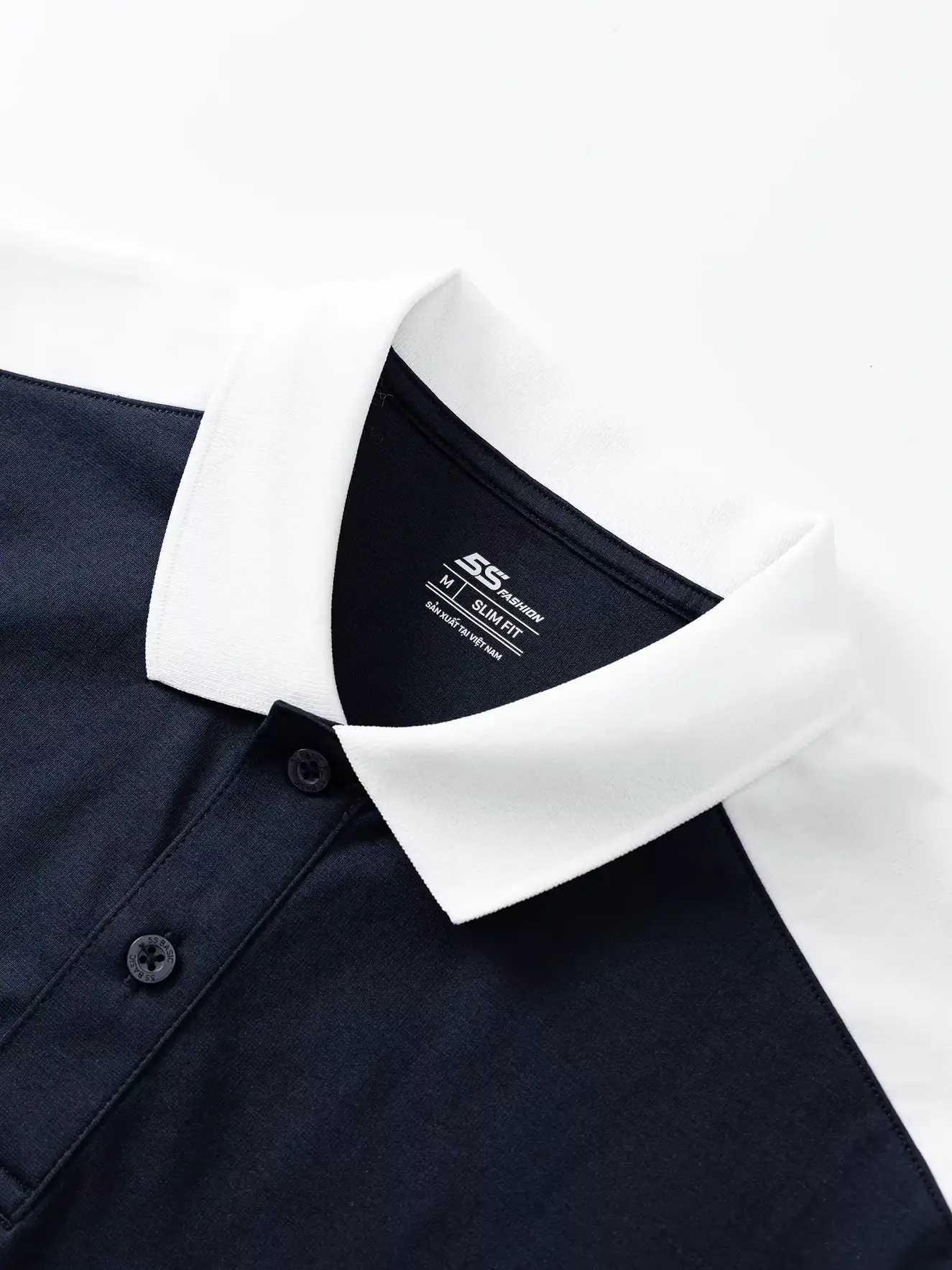 Áo Polo Nam 5S Fashion Can Phối Phom Slimfit APC25026