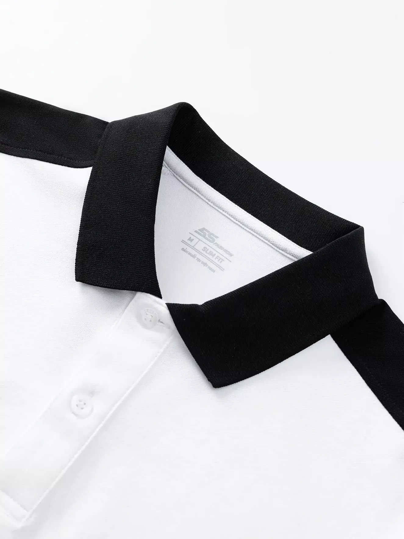 Áo Polo Nam Can Phối In Chữ 5S Fashion Trẻ Trung APC25041