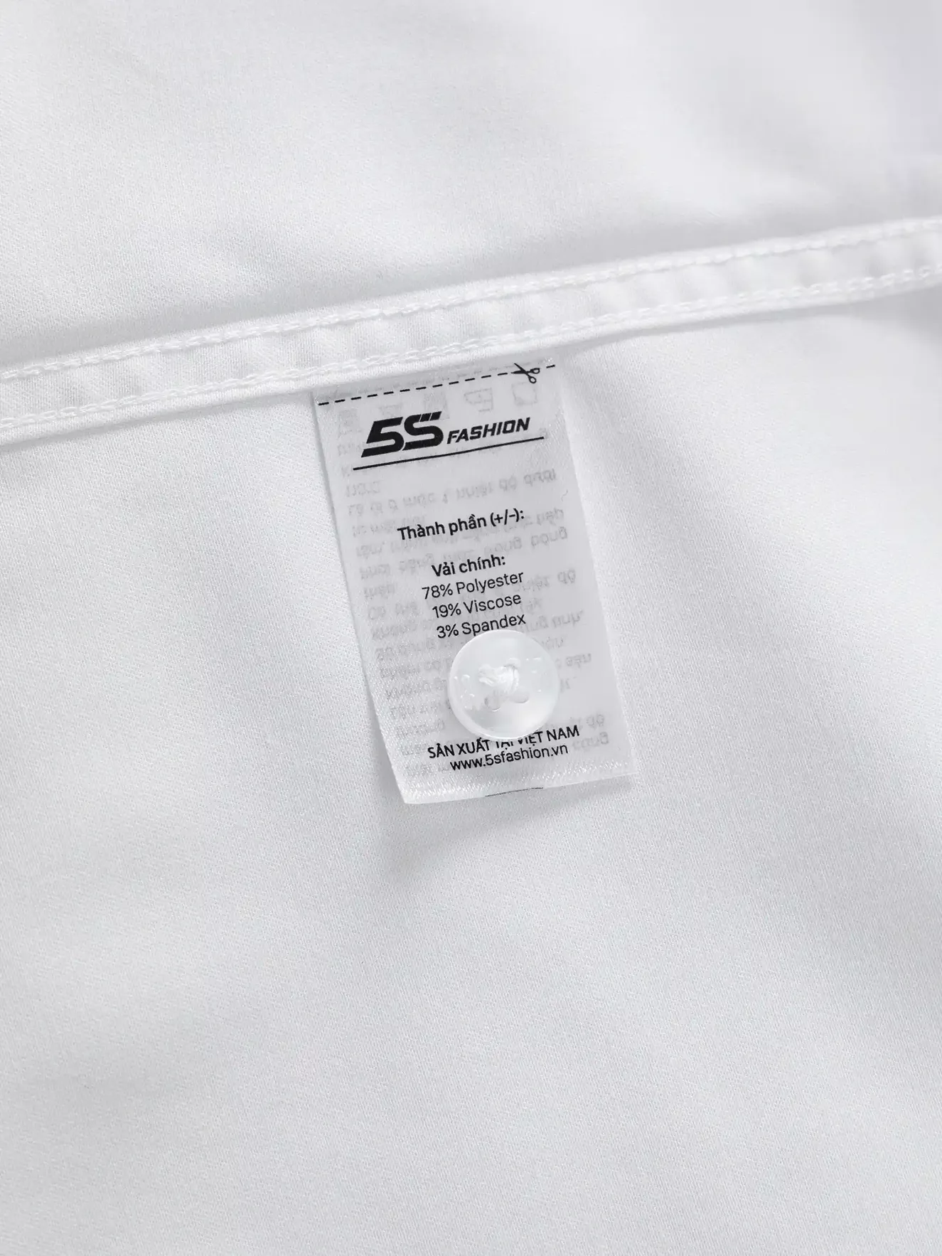 Áo Sơ Mi Nam Ngắn Tay 5S Fashion Thêu Cổ Phom Slimfit ASC25012