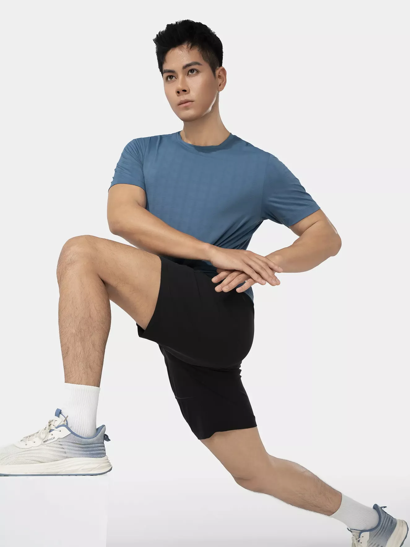 Áo Thun Nam Thể Thao 5S Fashion Dệt Jacquard Họa Tiết Regular ATS25052