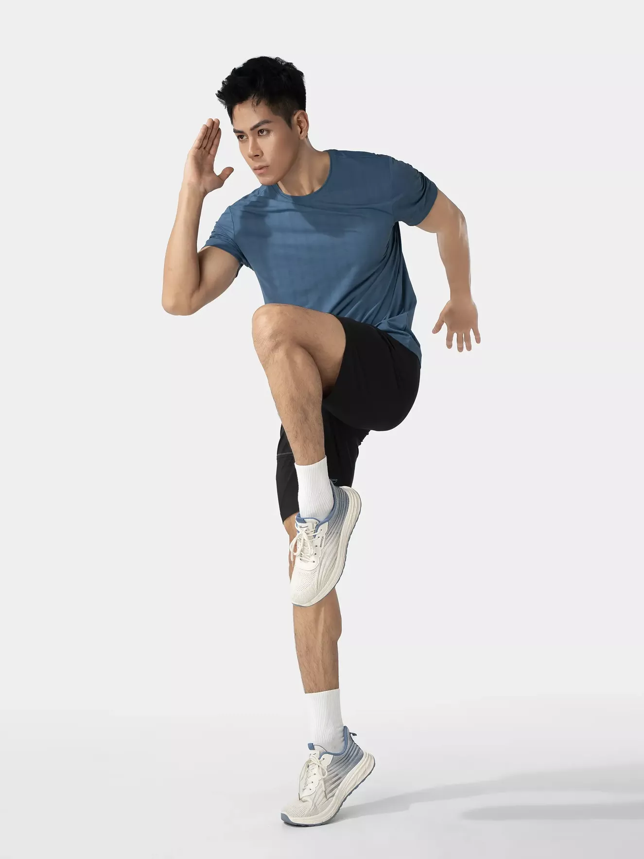 Áo Thun Nam Thể Thao 5S Fashion Dệt Jacquard Họa Tiết Regular ATS25052