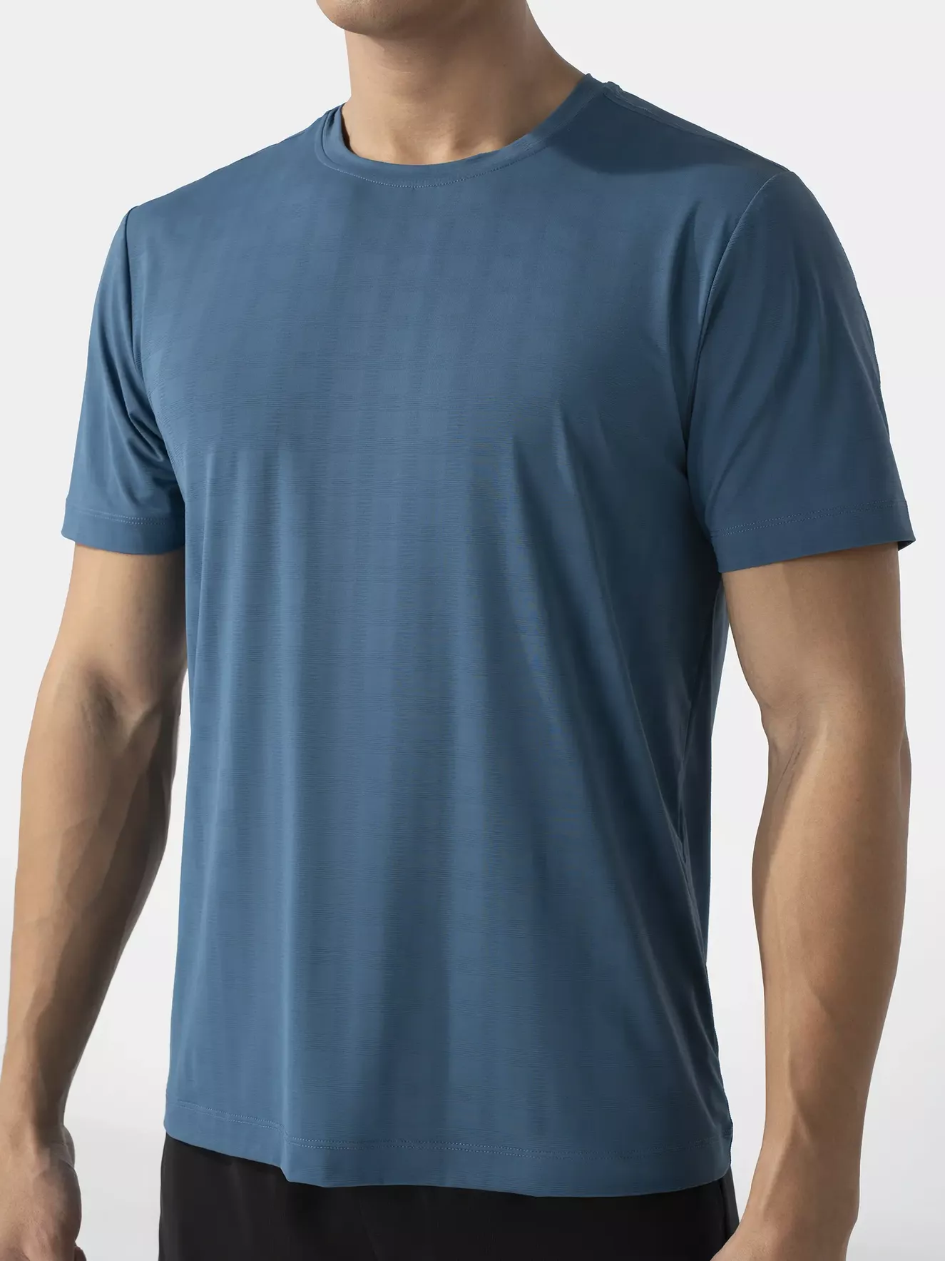 Áo Thun Nam Thể Thao 5S Fashion Dệt Jacquard Họa Tiết Regular ATS25052