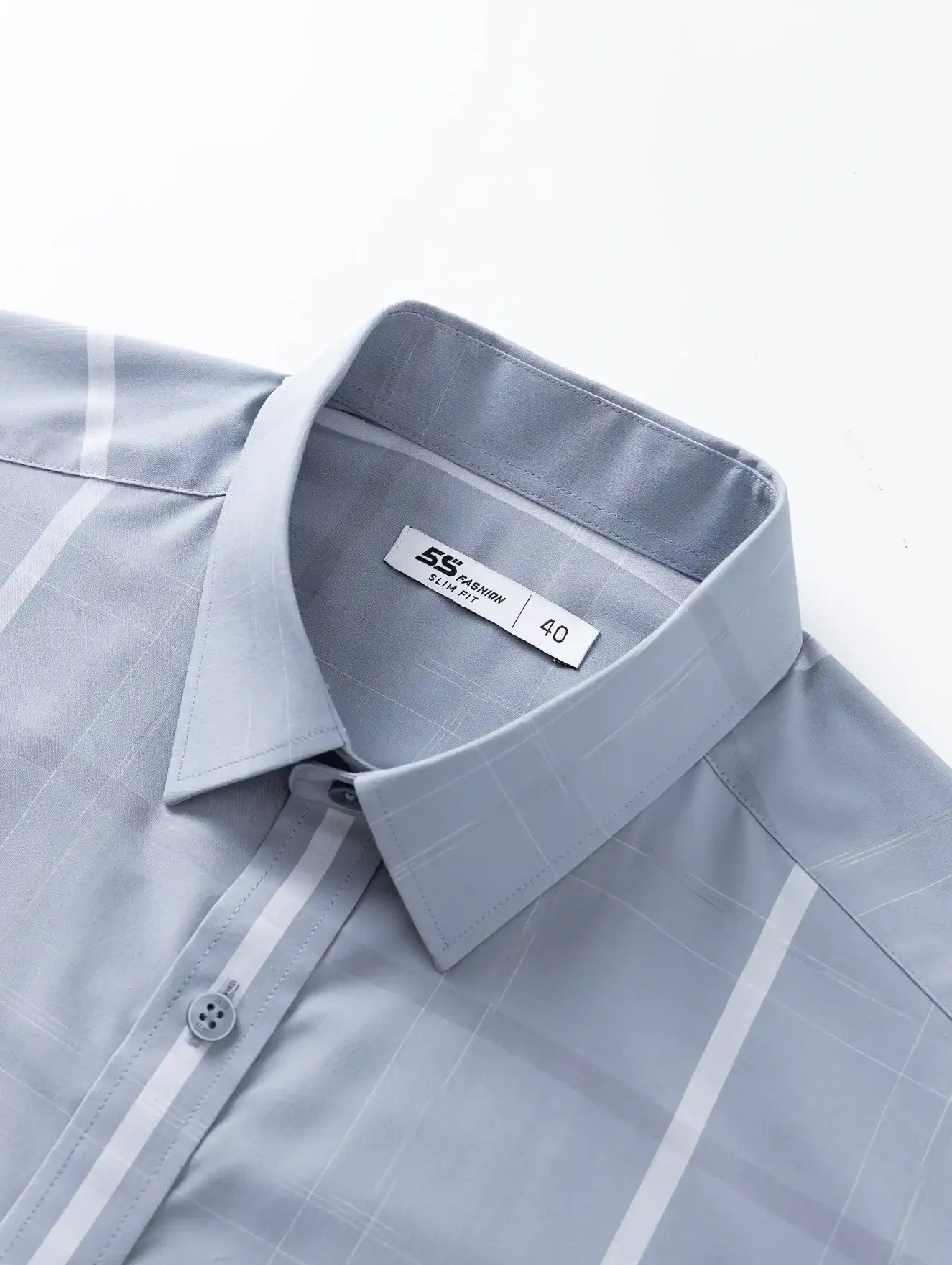 Áo Sơ Mi Nam Ngắn Tay 5S Fashion Kẻ Ô Slimfit ASC25056