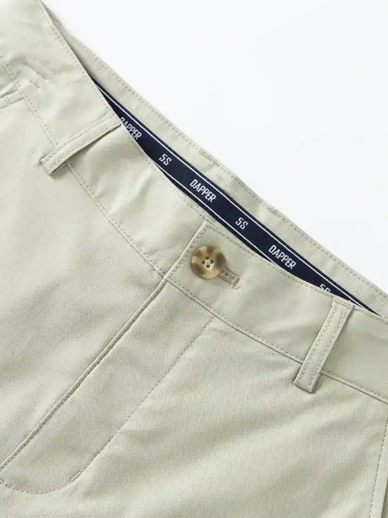 Quần Short Kaki Nam 5S Fashion Cotton Cạp Dệt Chữ Slimfit QSK25002