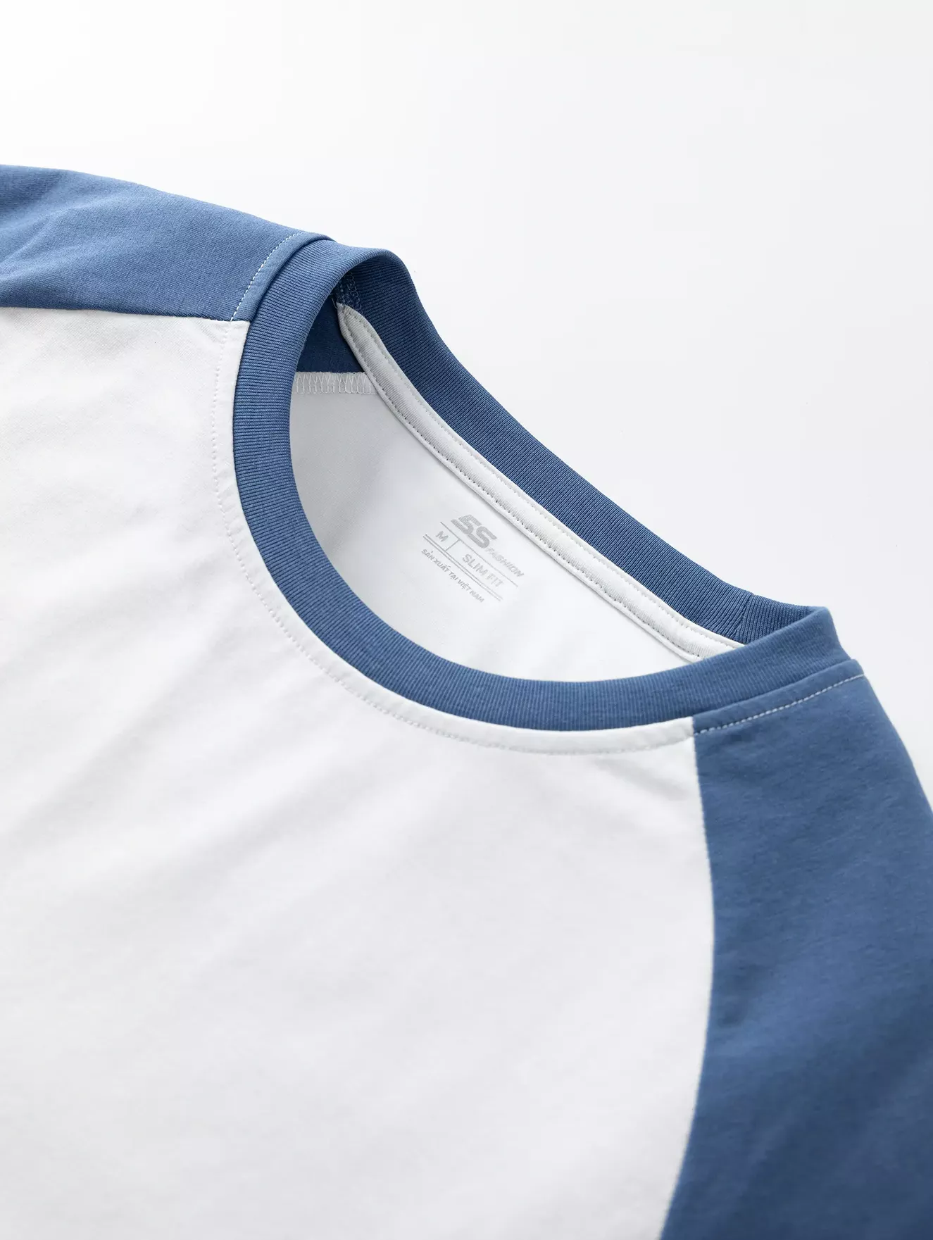 Áo Thun Nam 5S Fashion Tay Raglan Phom Slimfit ATS25008