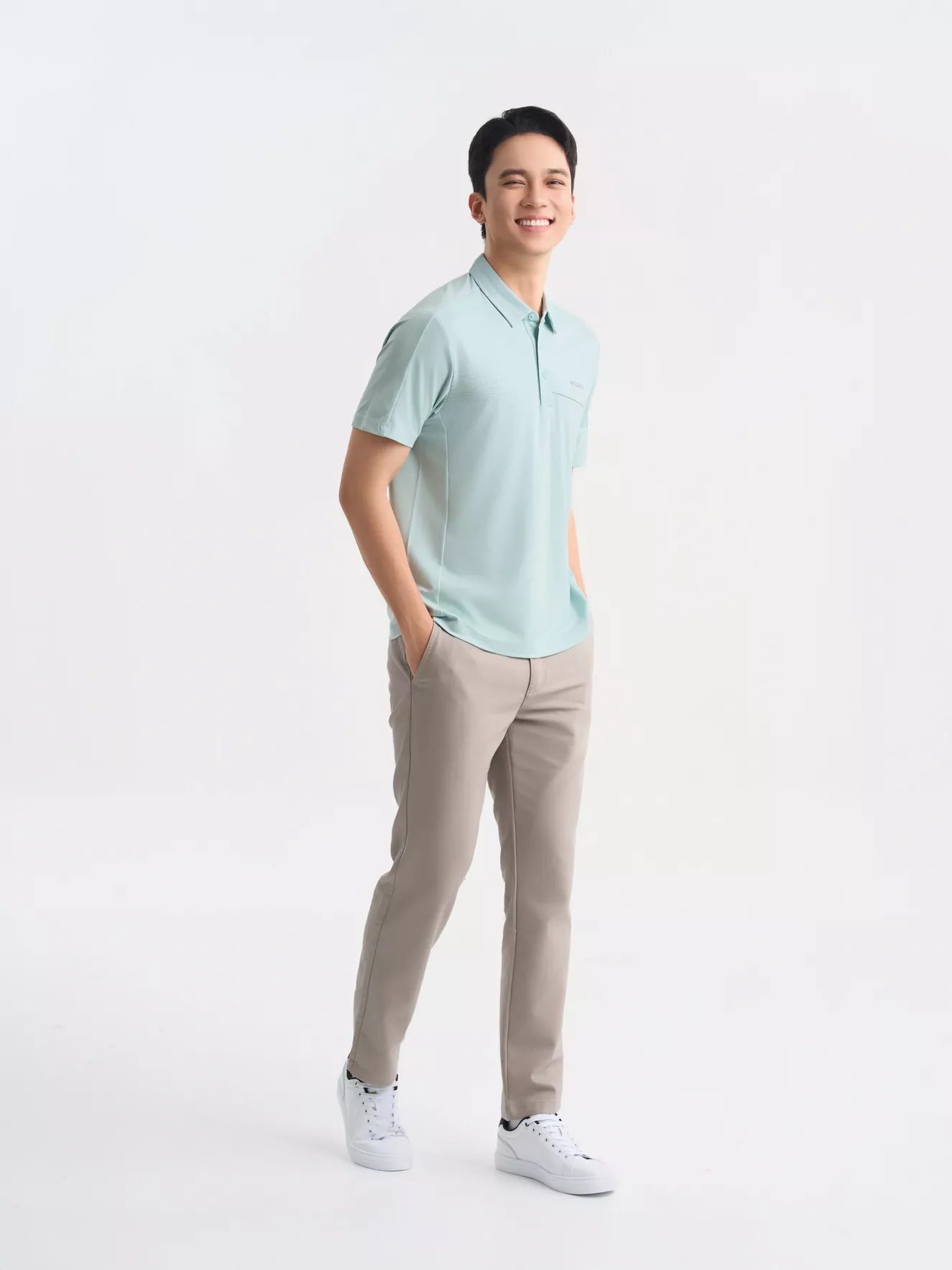 Áo Polo Nam 5S Fashion In Ngang Ngực Slimfit APC25010