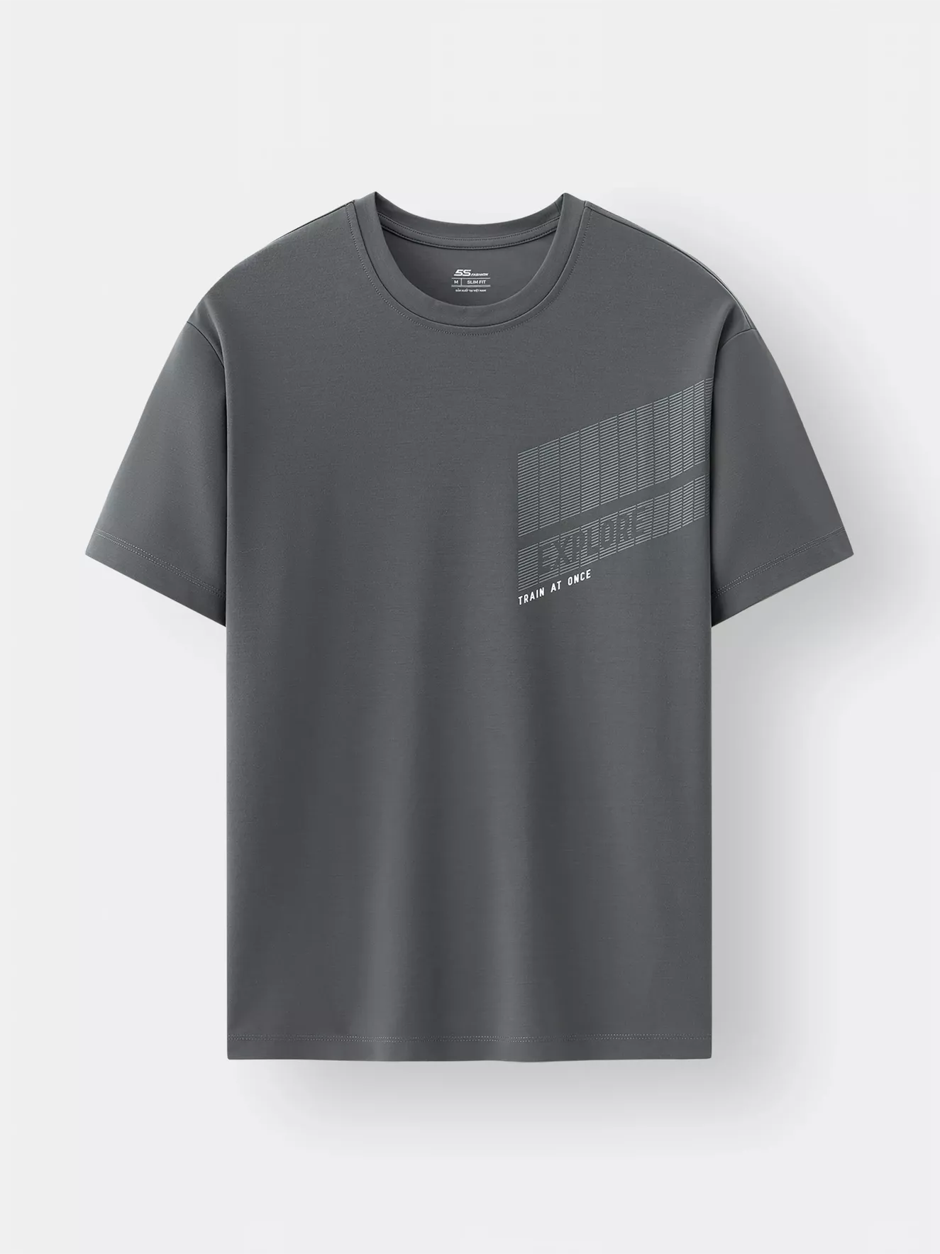 Áo Thun Nam Ngắn Tay 5S Fashion In Typography Cao Cấp ATS25005