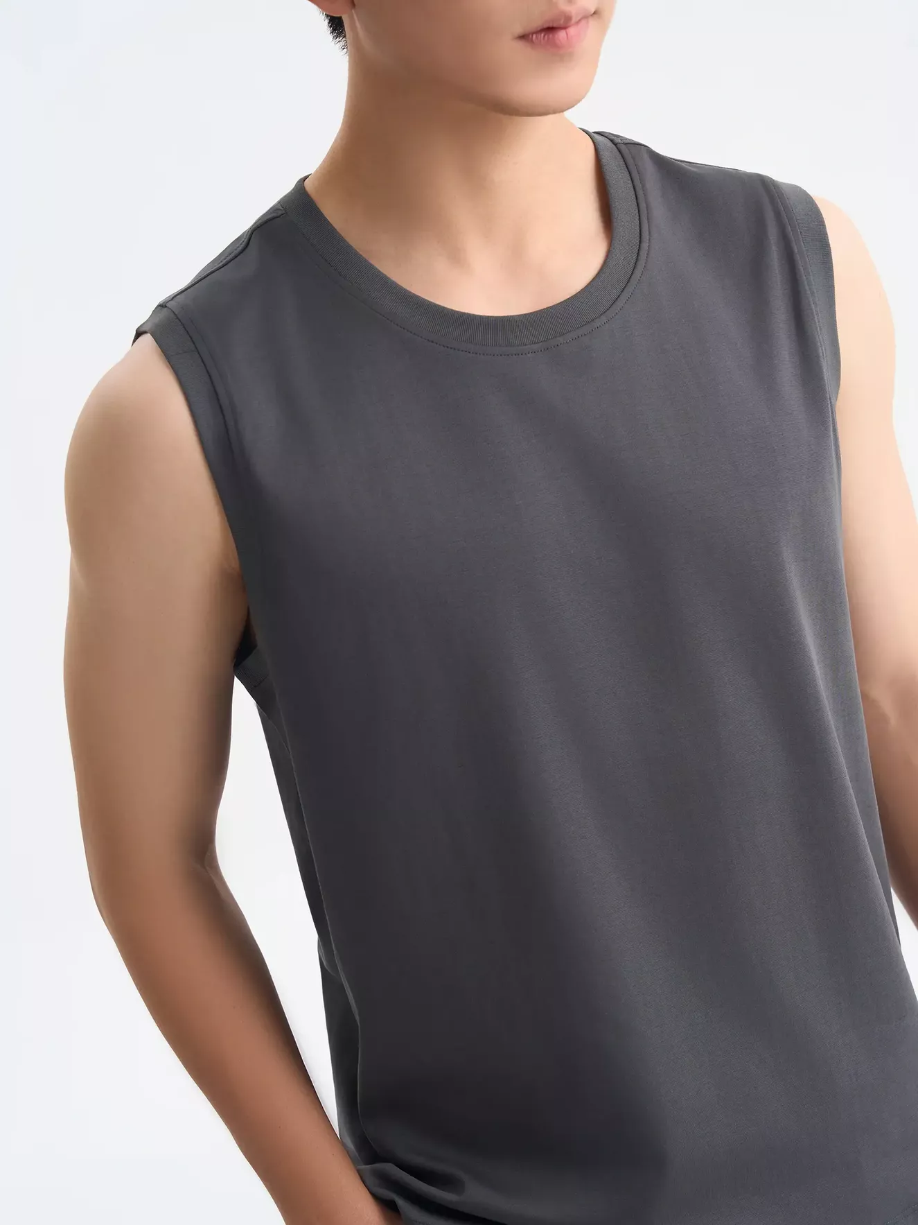 Áo Tanktop Nam 5S Fashion Trơn Basic Regular ASN25003