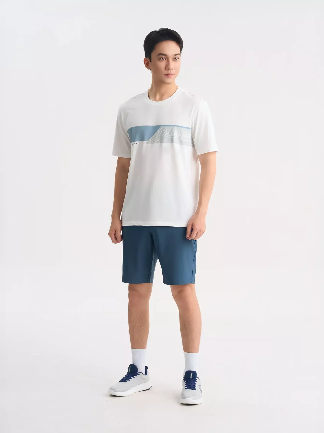 Áo Thun Nam Ngắn Tay 5S Fashion In Graphic Phom Casual ATS25028