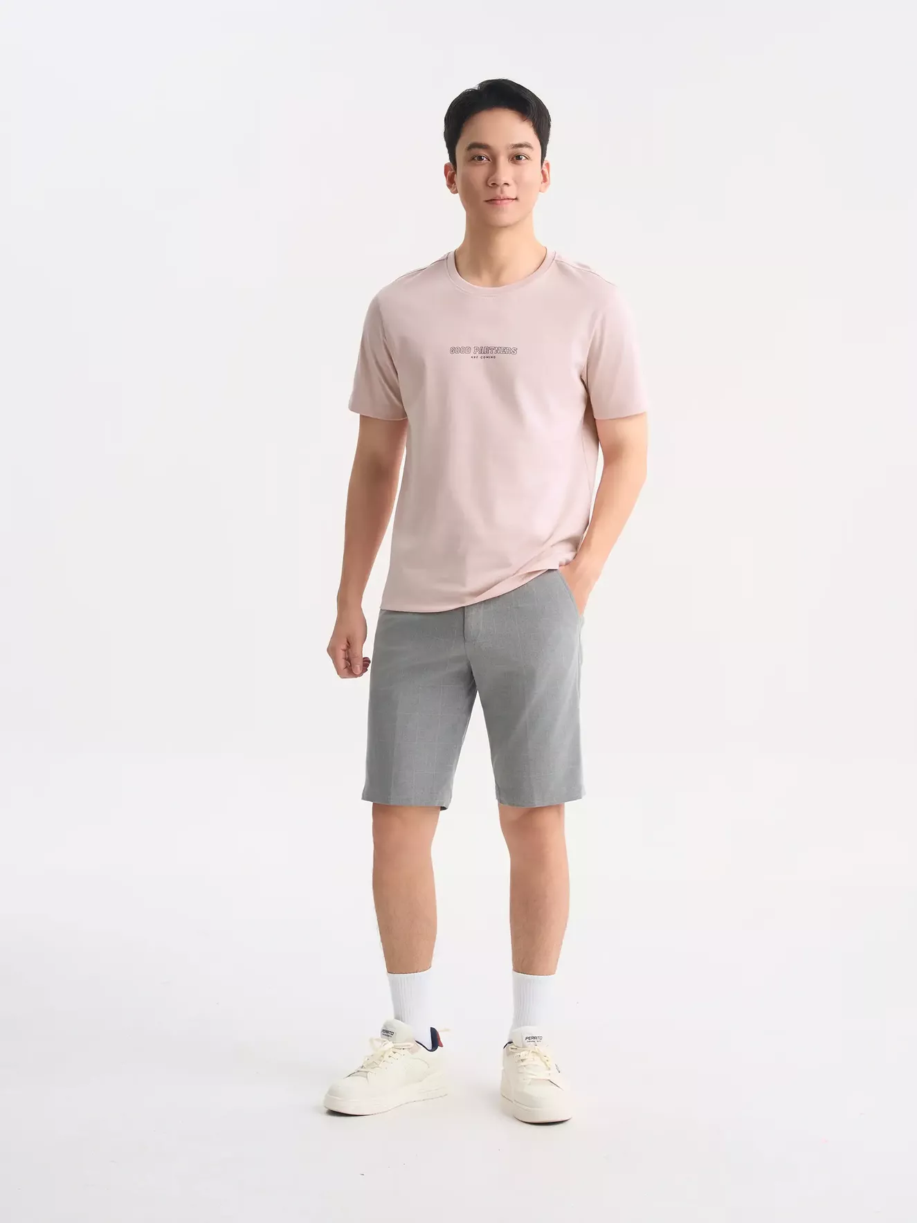 Áo Thun Cổ Tròn Cotton 5S Fashion In Đơn Giản Casual ATS25031
