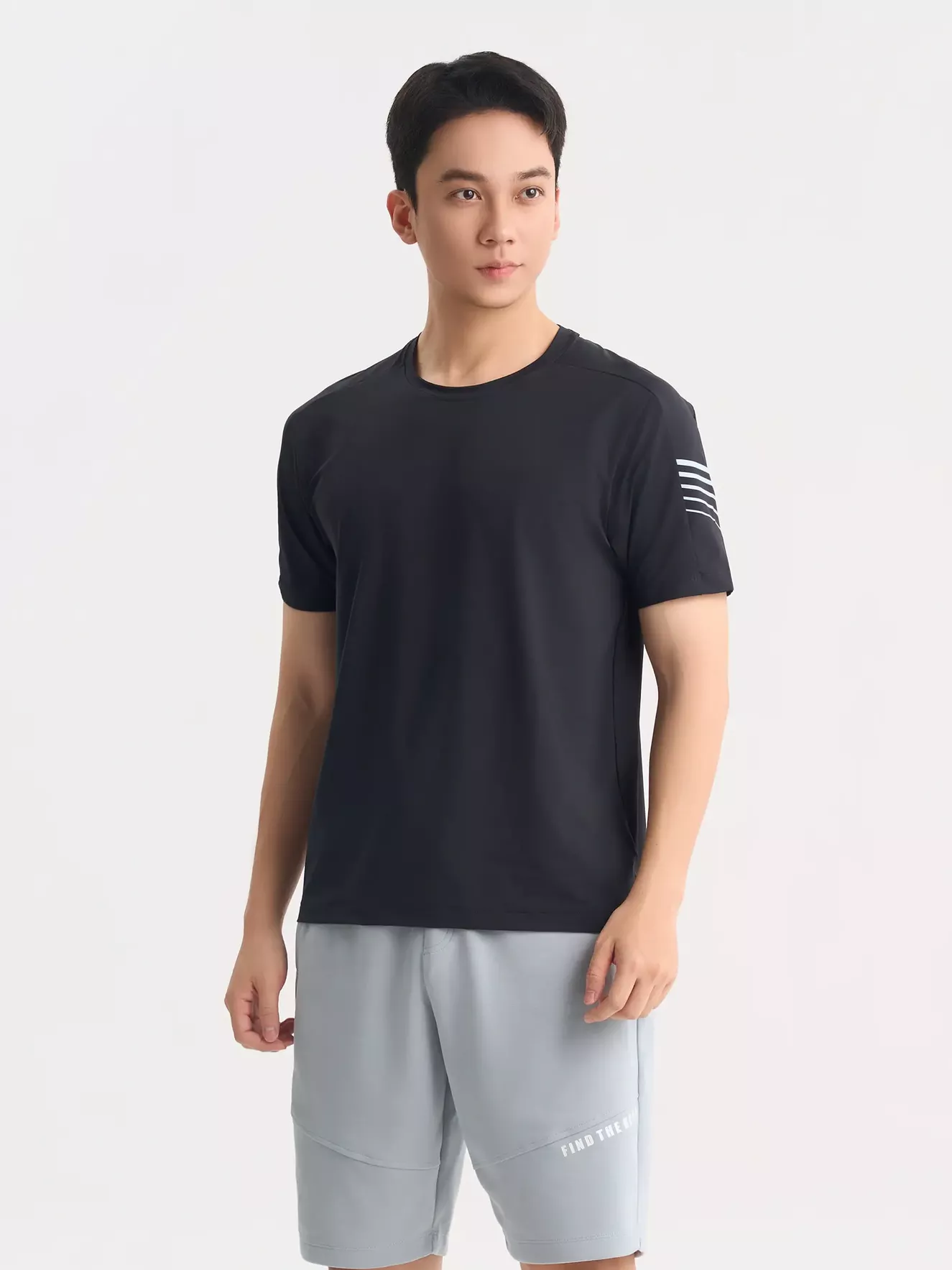 Áo Thun Nam Thể Thao 5S Fashion In Khỏe Khoắn Slimfit ATS25036