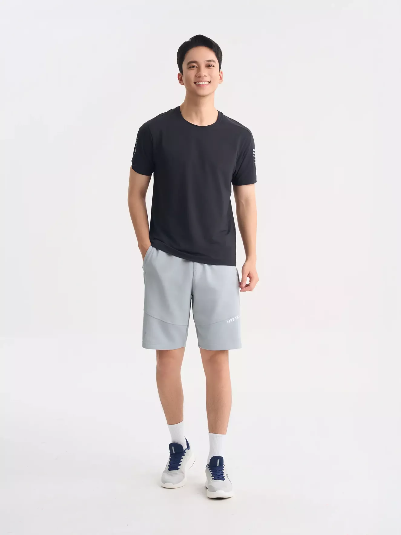Áo Thun Nam Thể Thao 5S Fashion In Khỏe Khoắn Slimfit ATS25036