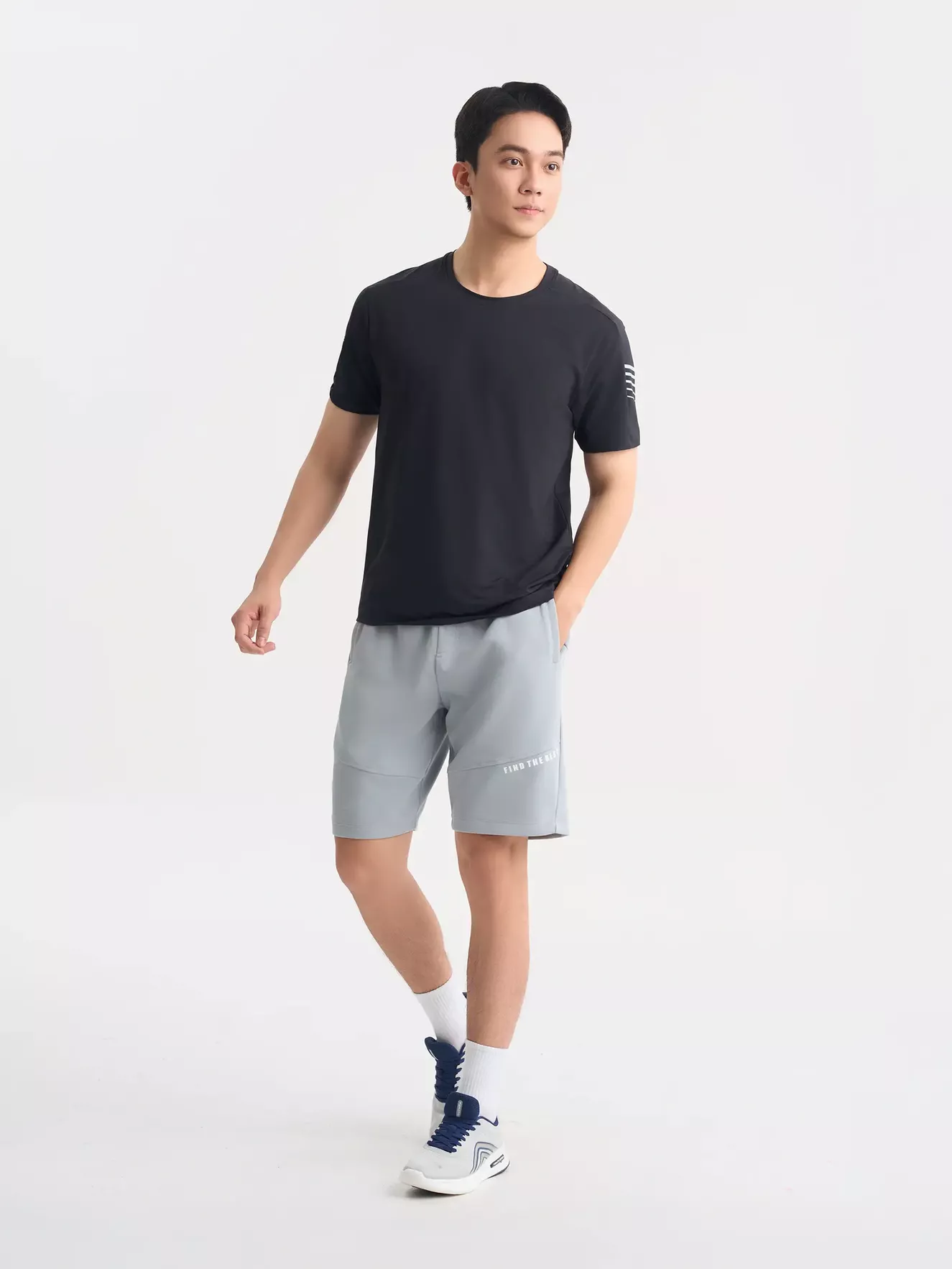 Áo Thun Nam Thể Thao 5S Fashion In Khỏe Khoắn Slimfit ATS25036