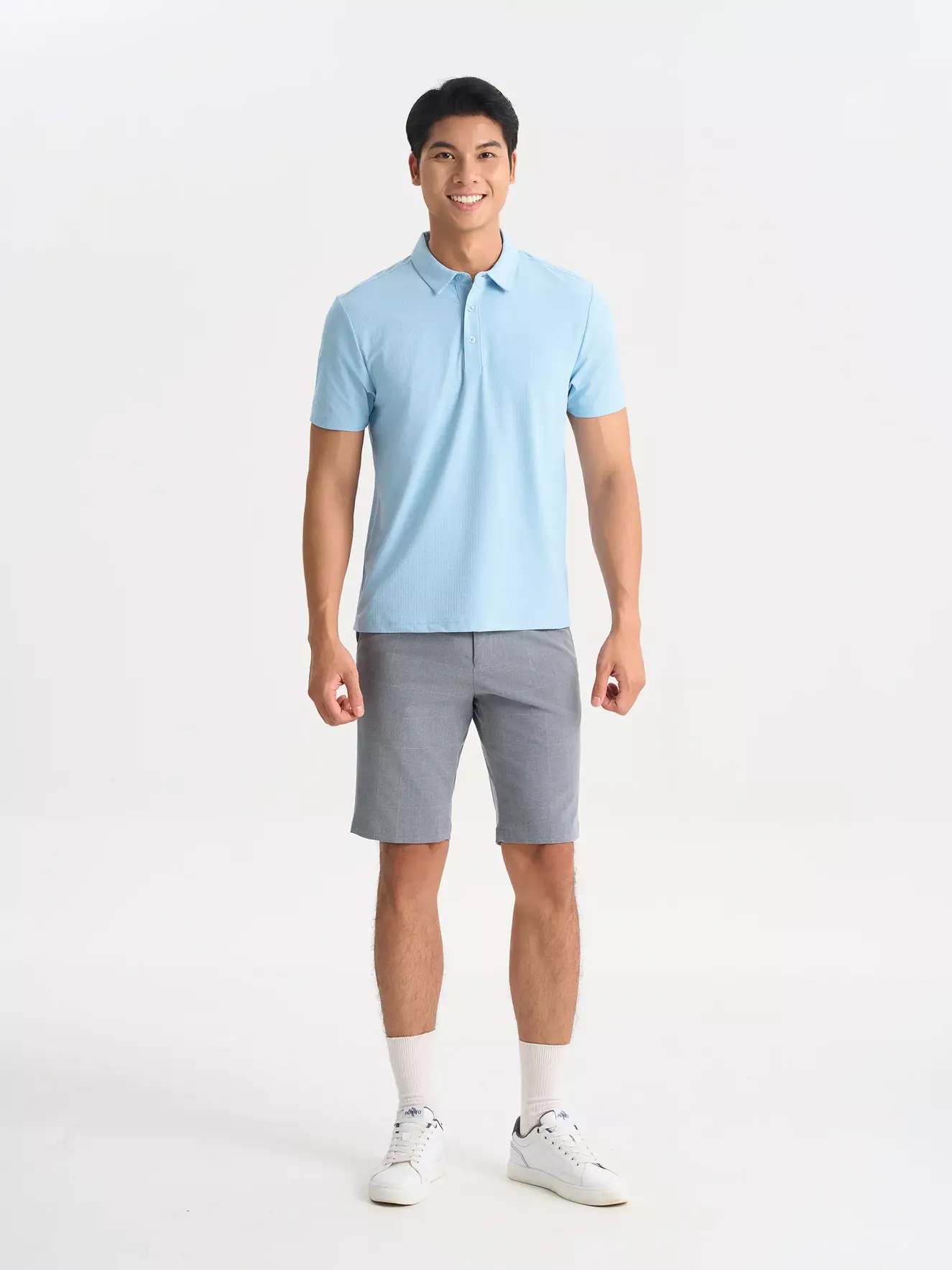 Áo Polo Nam Thể Thao 5S Fashion Dệt Jacquard Slimfit APC25036