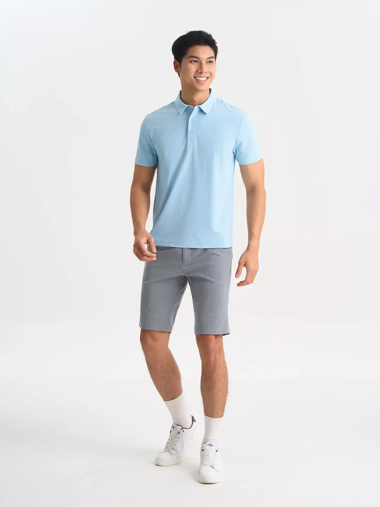 Áo Polo Nam Thể Thao 5S Fashion Dệt Jacquard Slimfit APC25036