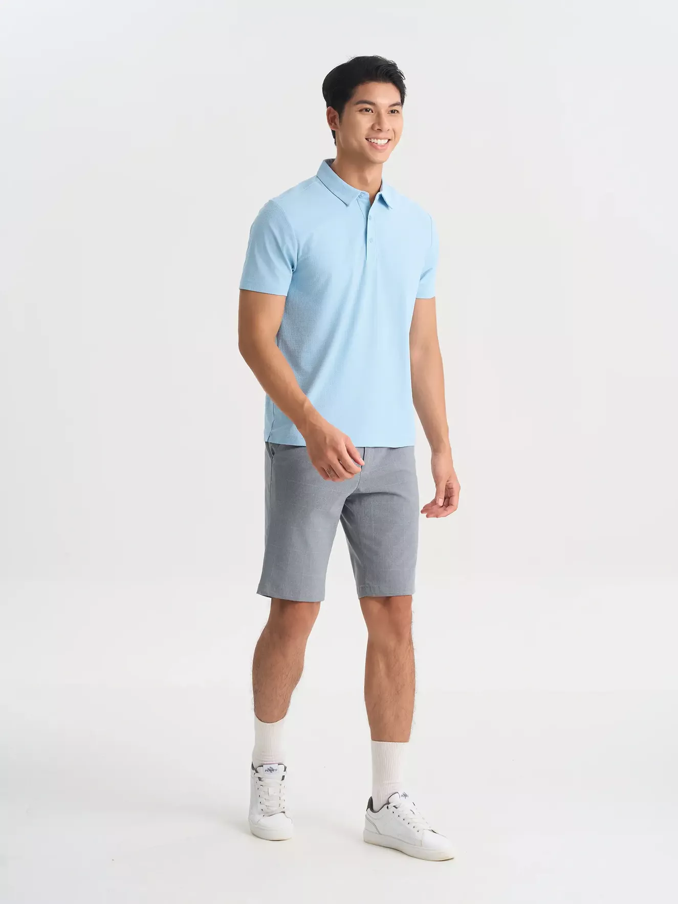 Áo Polo Nam Thể Thao 5S Fashion Dệt Jacquard Slimfit APC25036