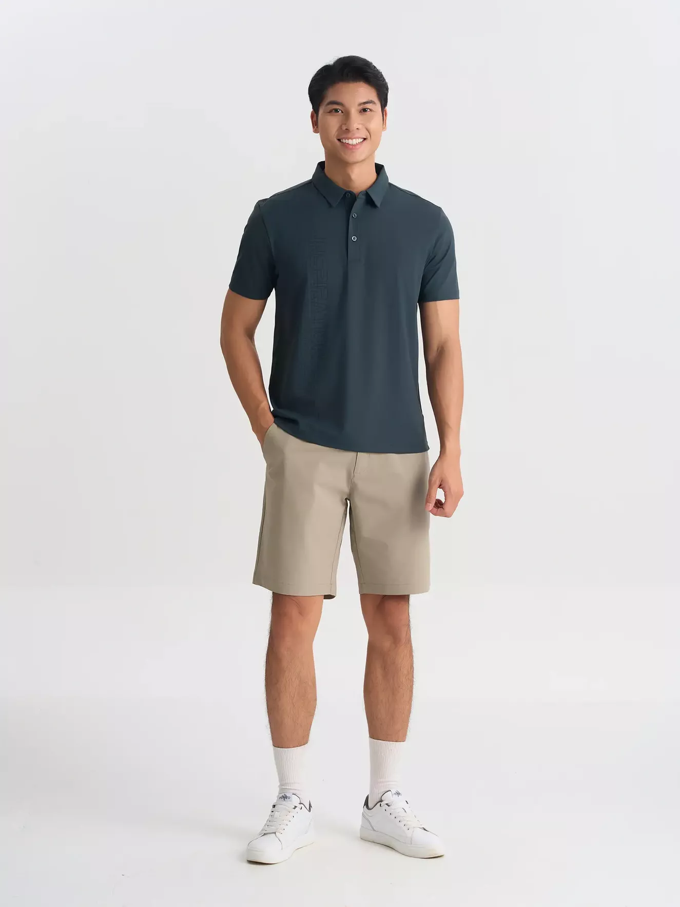 Áo Polo Nam Thể Thao 5S Fashion In Chữ Tay Regular APC25039