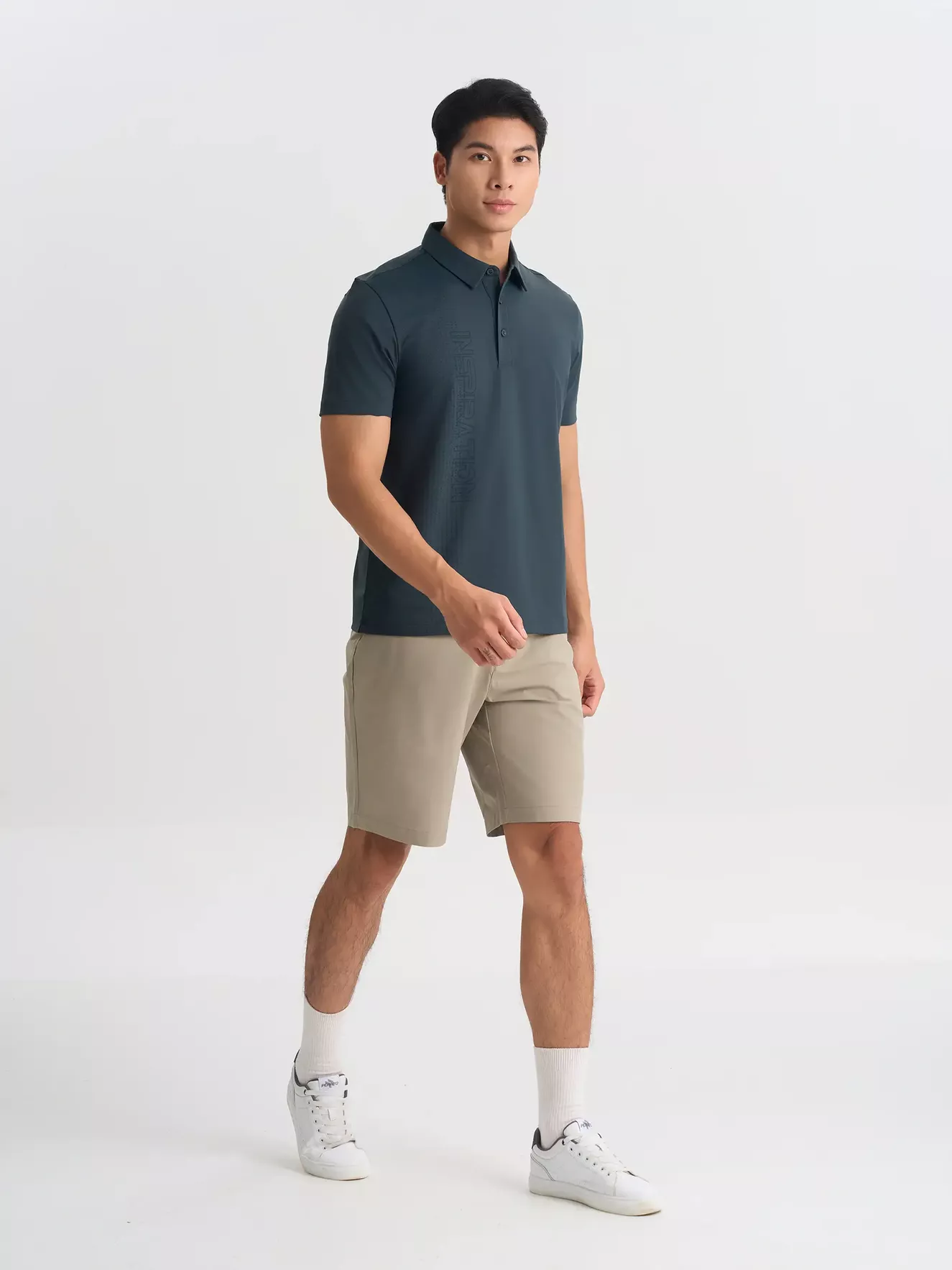 Áo Polo Nam Thể Thao 5S Fashion In Chữ Tay Regular APC25039
