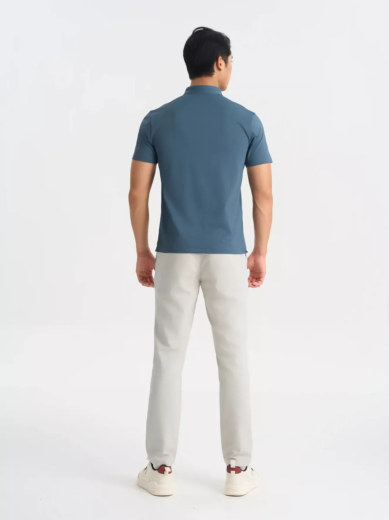 Áo Polo Nam 5S Fashion Trơn Bề Mặt Dệt Jacquard Slimfit APC25050