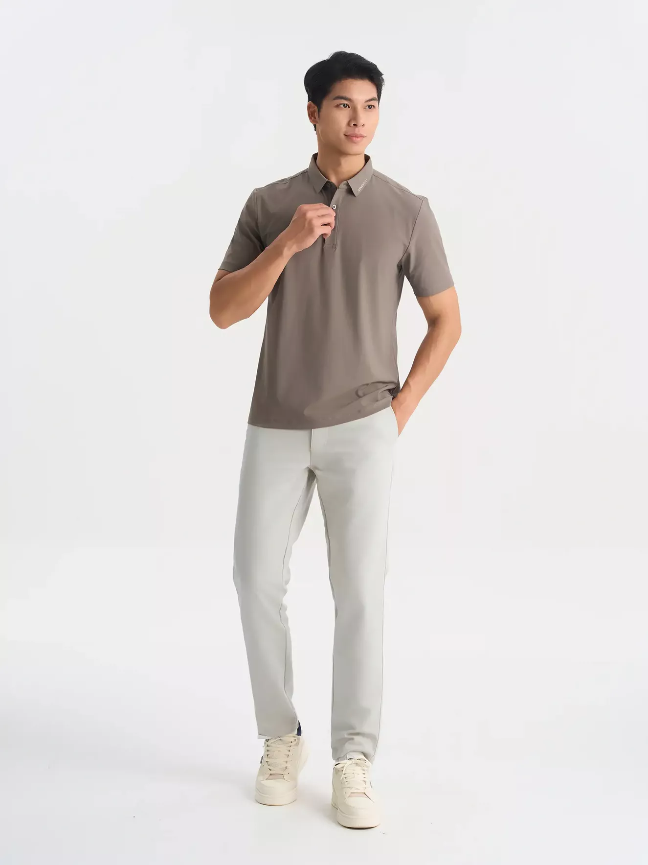 Áo Polo Nam Thể Thao 5S Fashion In Cổ Phom Regular APC25055