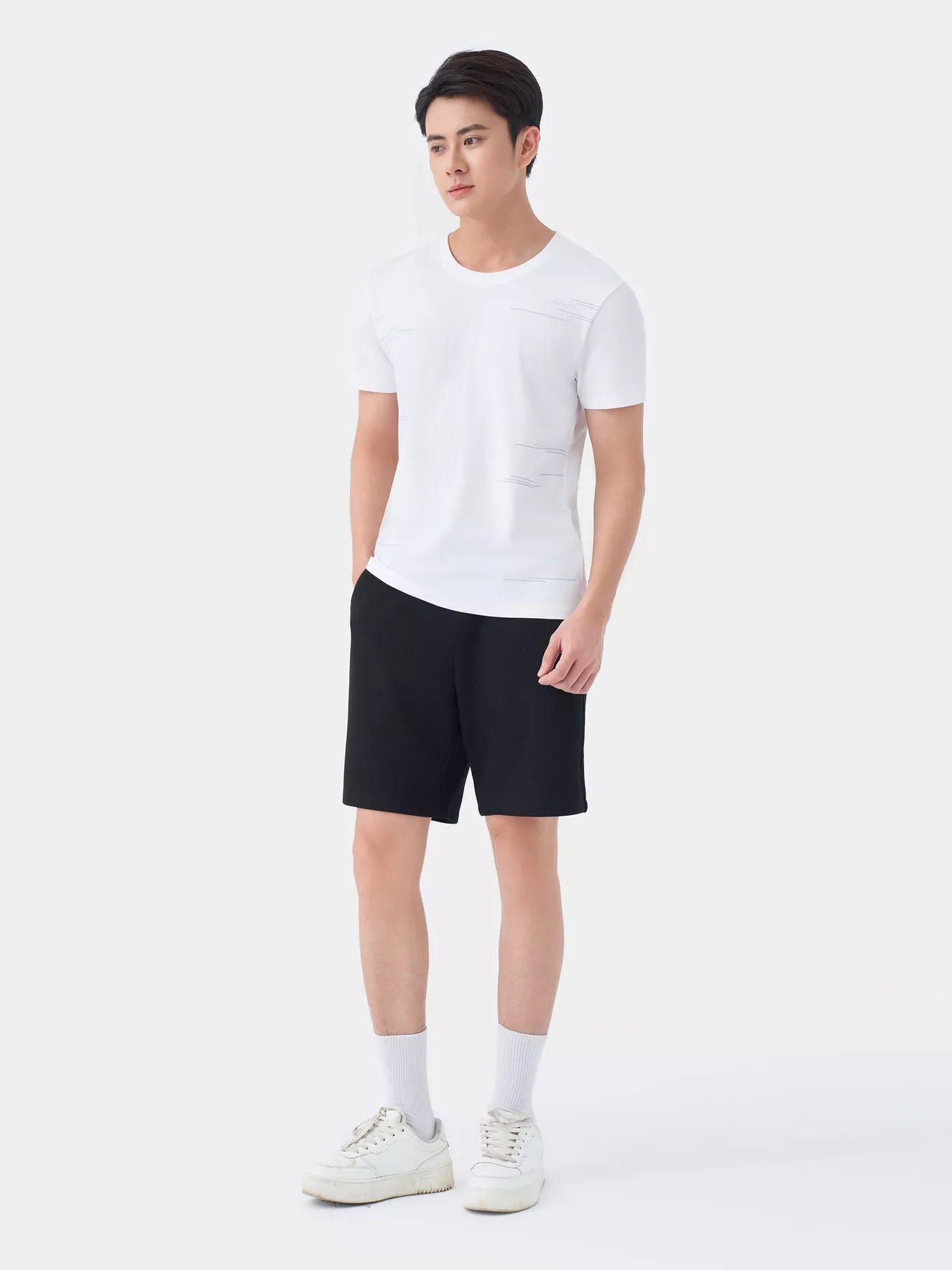 Áo Thun Nam Ngắn Tay 5S Fashion Họa Tiết Phom Slimfit ATS24007
