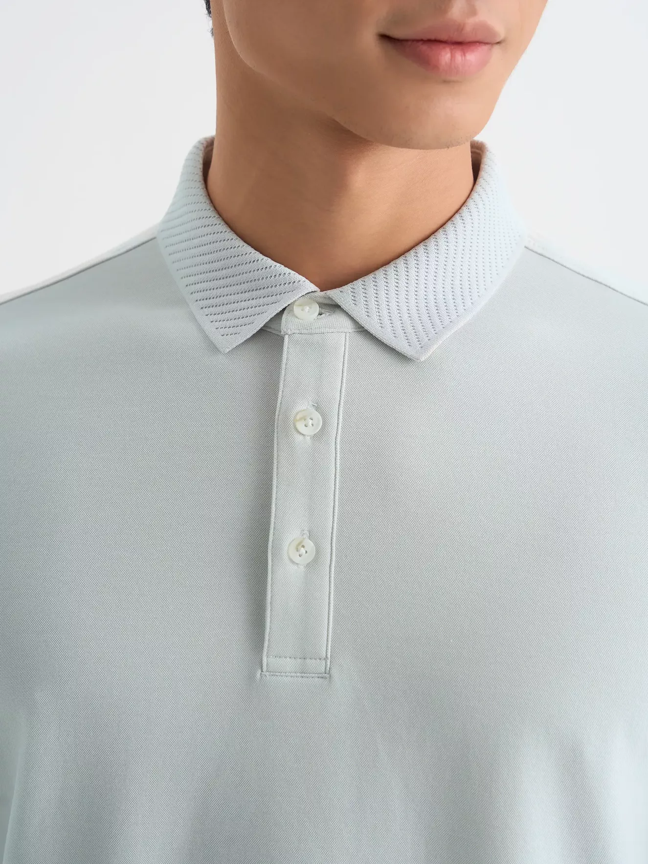 Áo Polo Nam 5S Fashion Trơn Bo Dệt Jacquard Slimfit APC25062