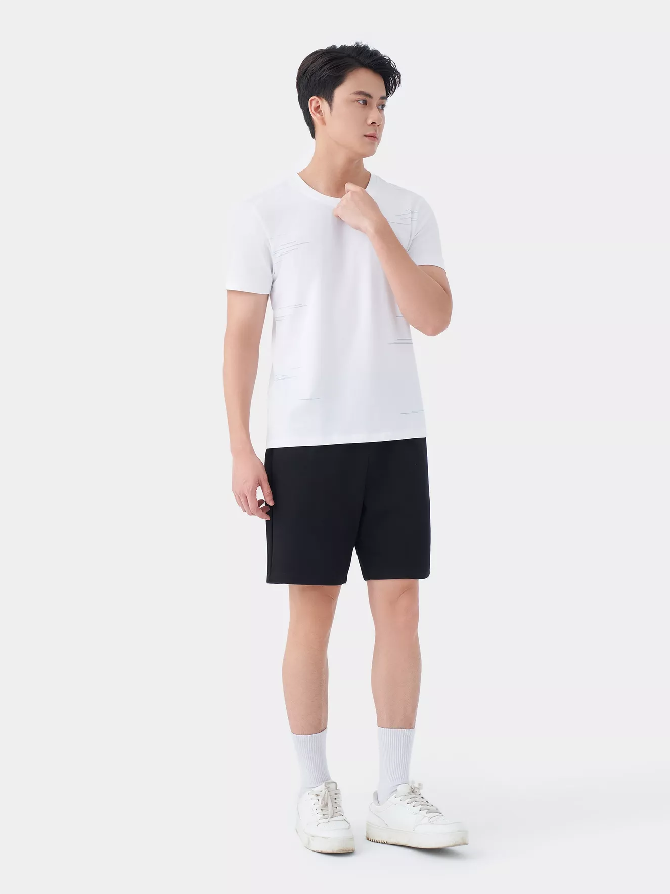 Áo Thun Nam Ngắn Tay 5S Fashion Họa Tiết Phom Slimfit ATS24007