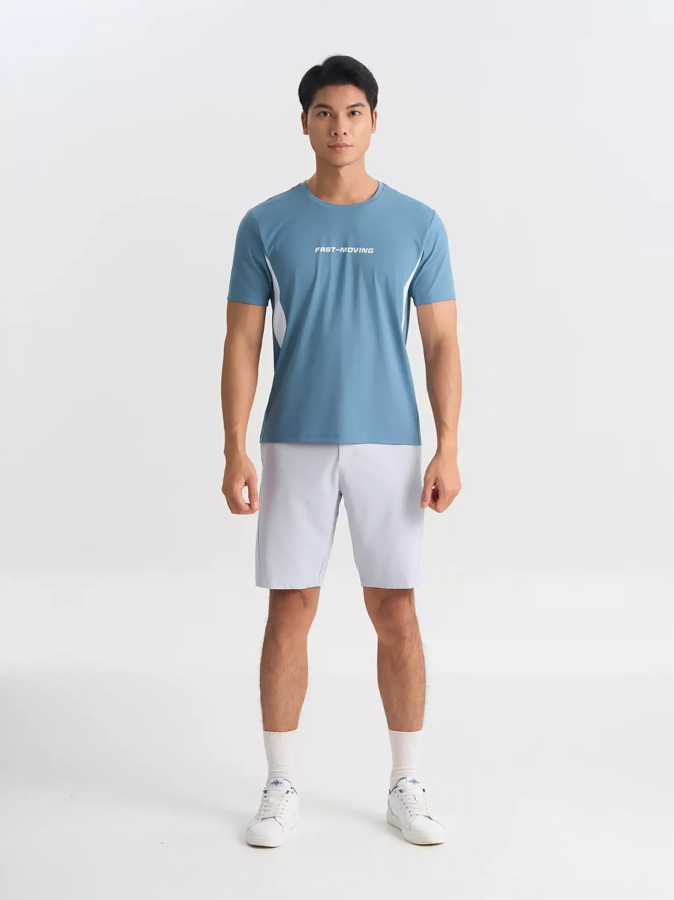 Áo Thun Nam Thể Thao 5S Fashion Can Phối Phom Slimfit ATS25011