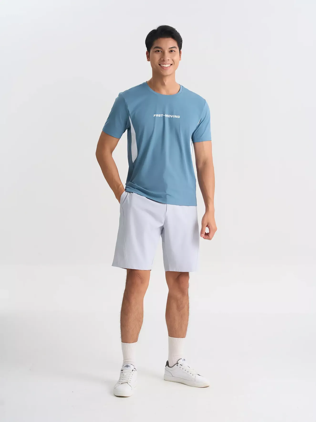 Áo Thun Nam Thể Thao 5S Fashion Can Phối Phom Slimfit ATS25011