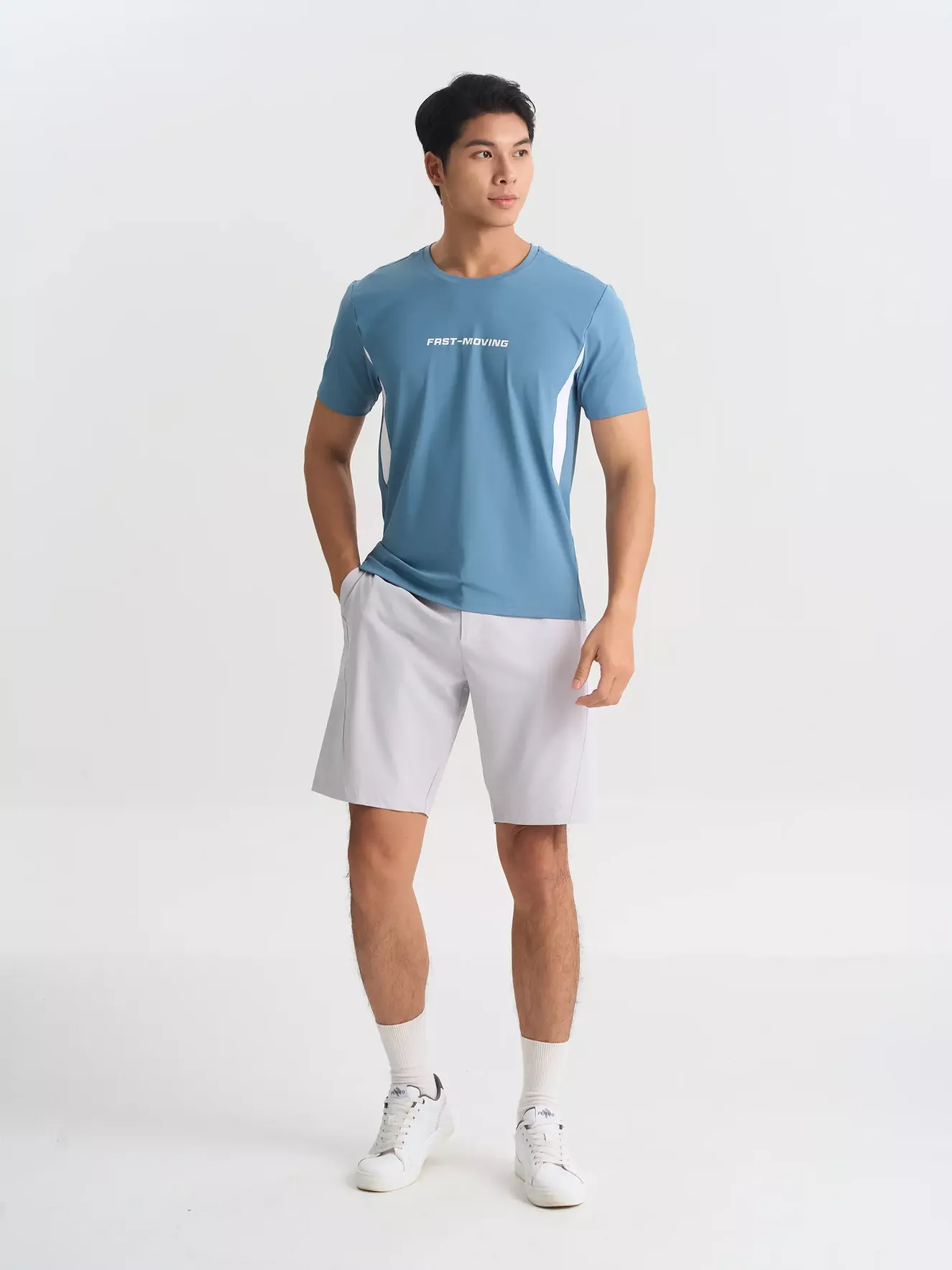 Áo Thun Nam Thể Thao 5S Fashion Can Phối Phom Slimfit ATS25011