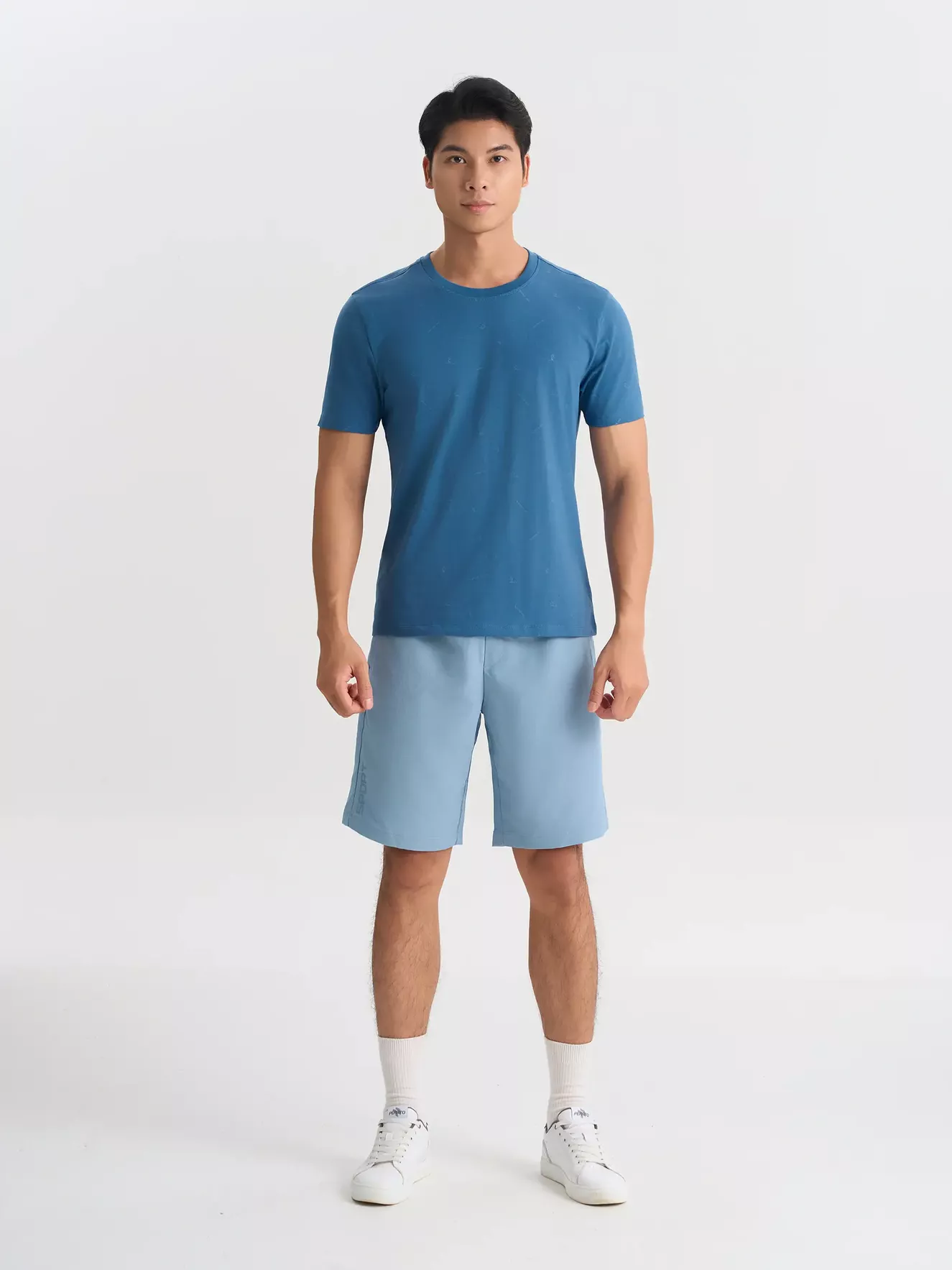 Áo Thun Nam 5S Fashion Họa Tiết Phom Slimfit ATS25057