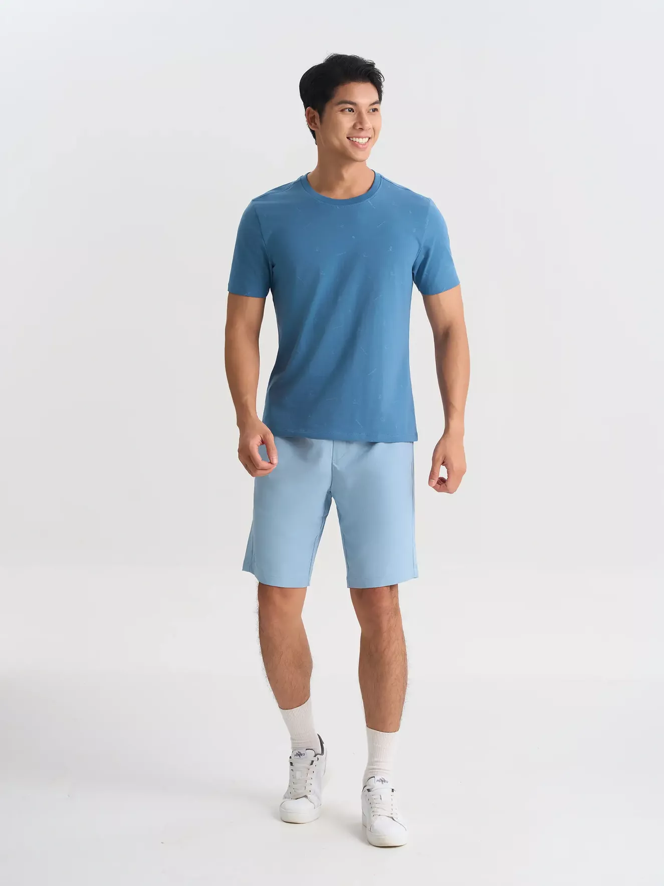 Áo Thun Nam 5S Fashion Họa Tiết Phom Slimfit ATS25057