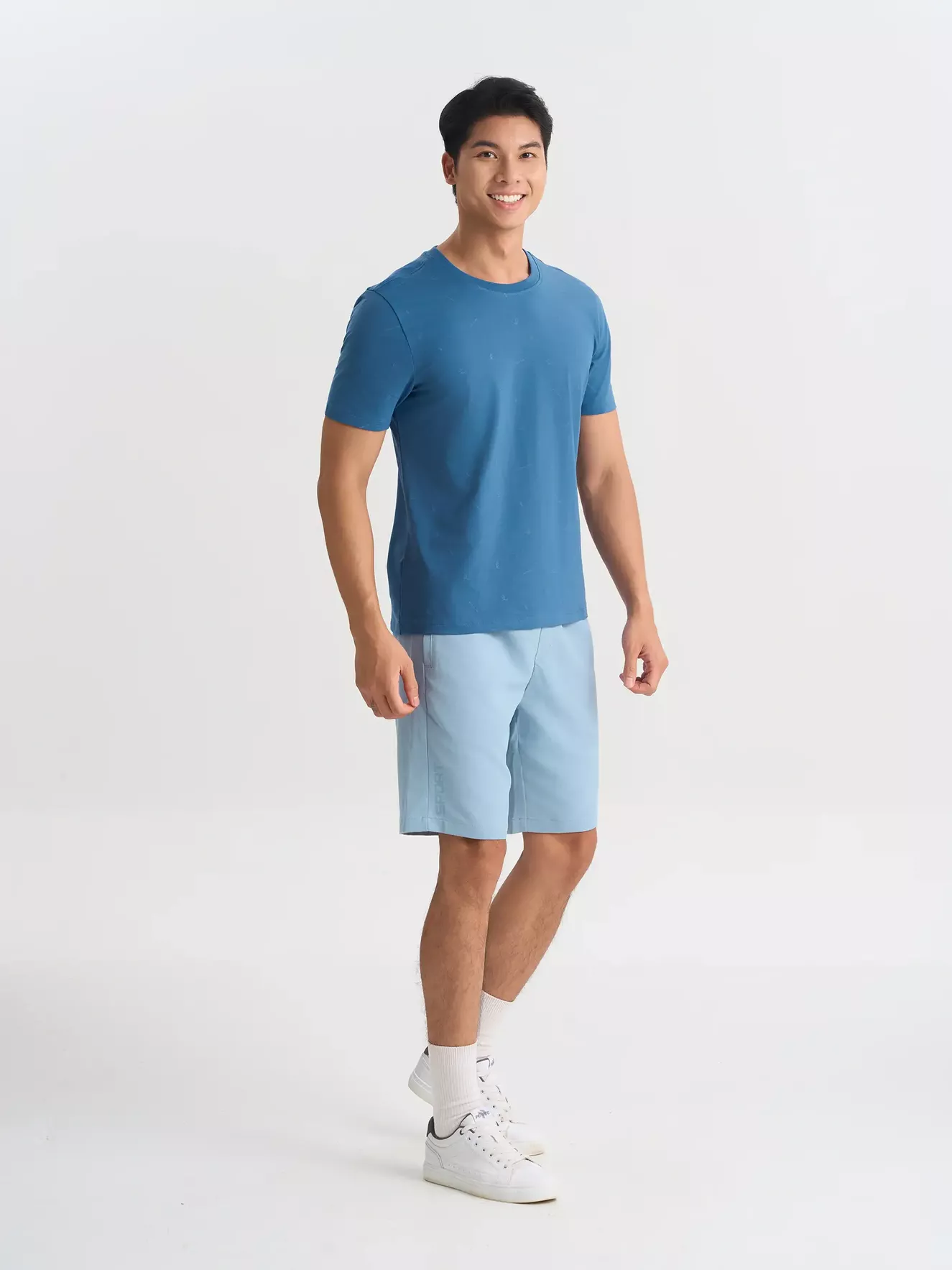 Áo Thun Nam 5S Fashion Họa Tiết Phom Slimfit ATS25057