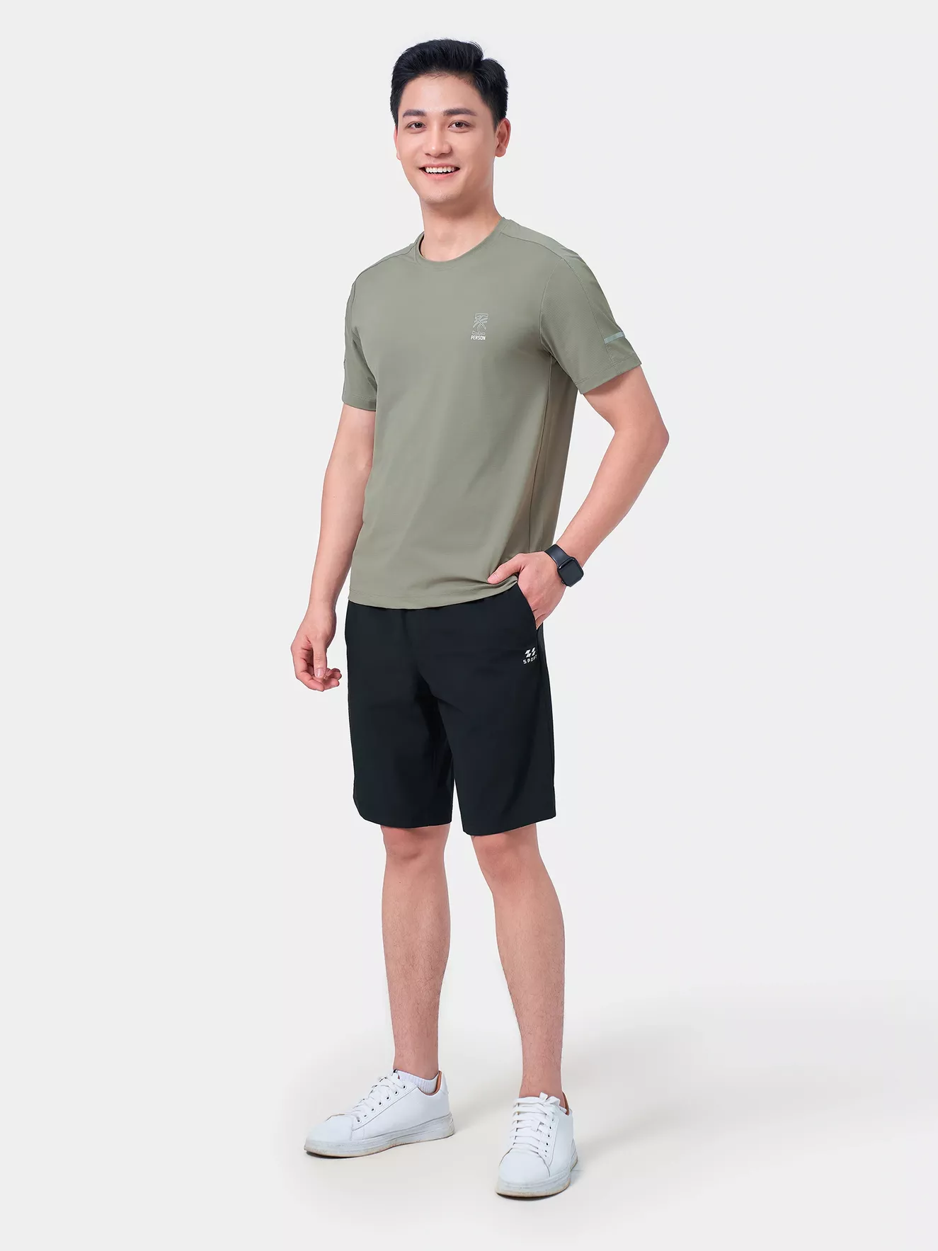 Áo Thun Nam Ngắn Tay 5S Fashion PERSON Slimfit ATS24010