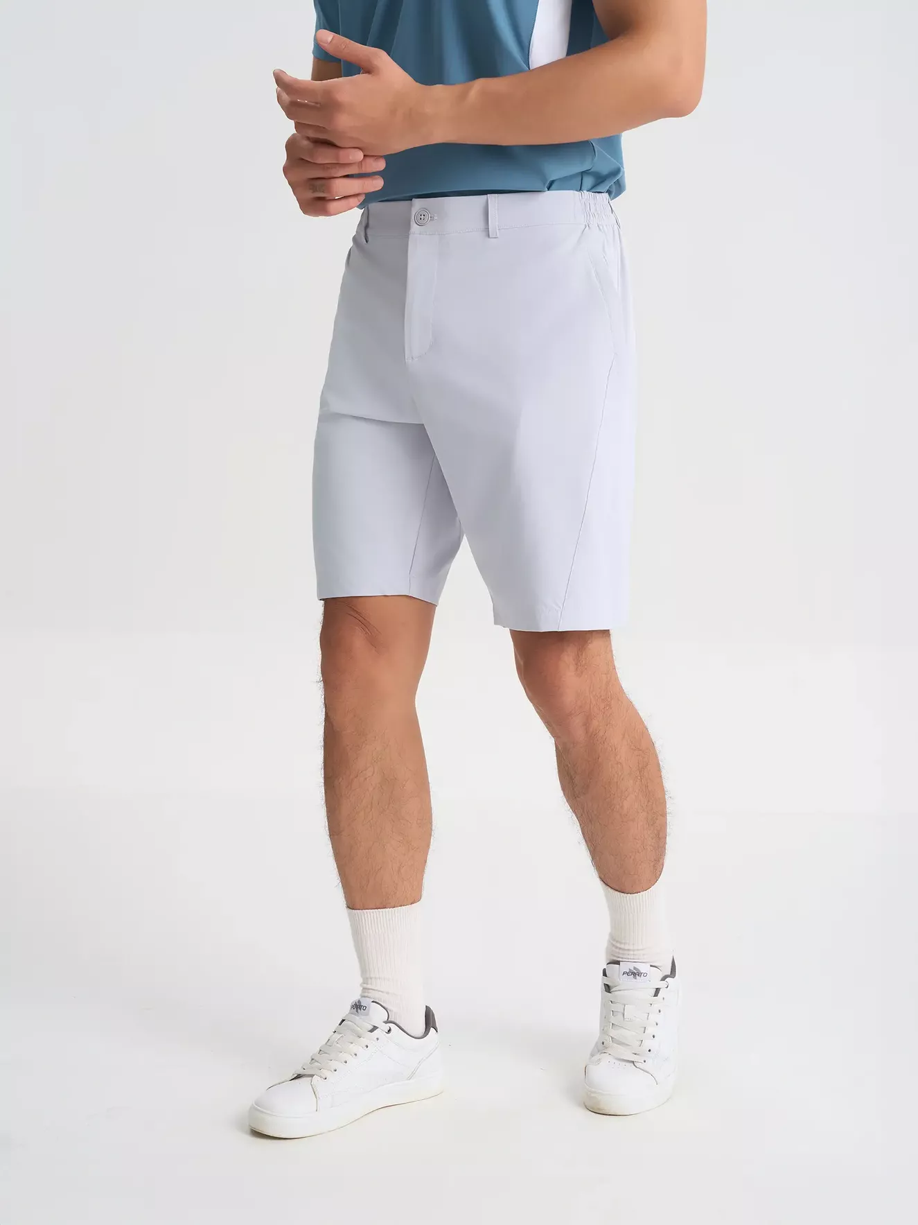 Quần Short Thể Thao Nam 5S Fashion Cạp Cúc Phối Chun Regular QST25009