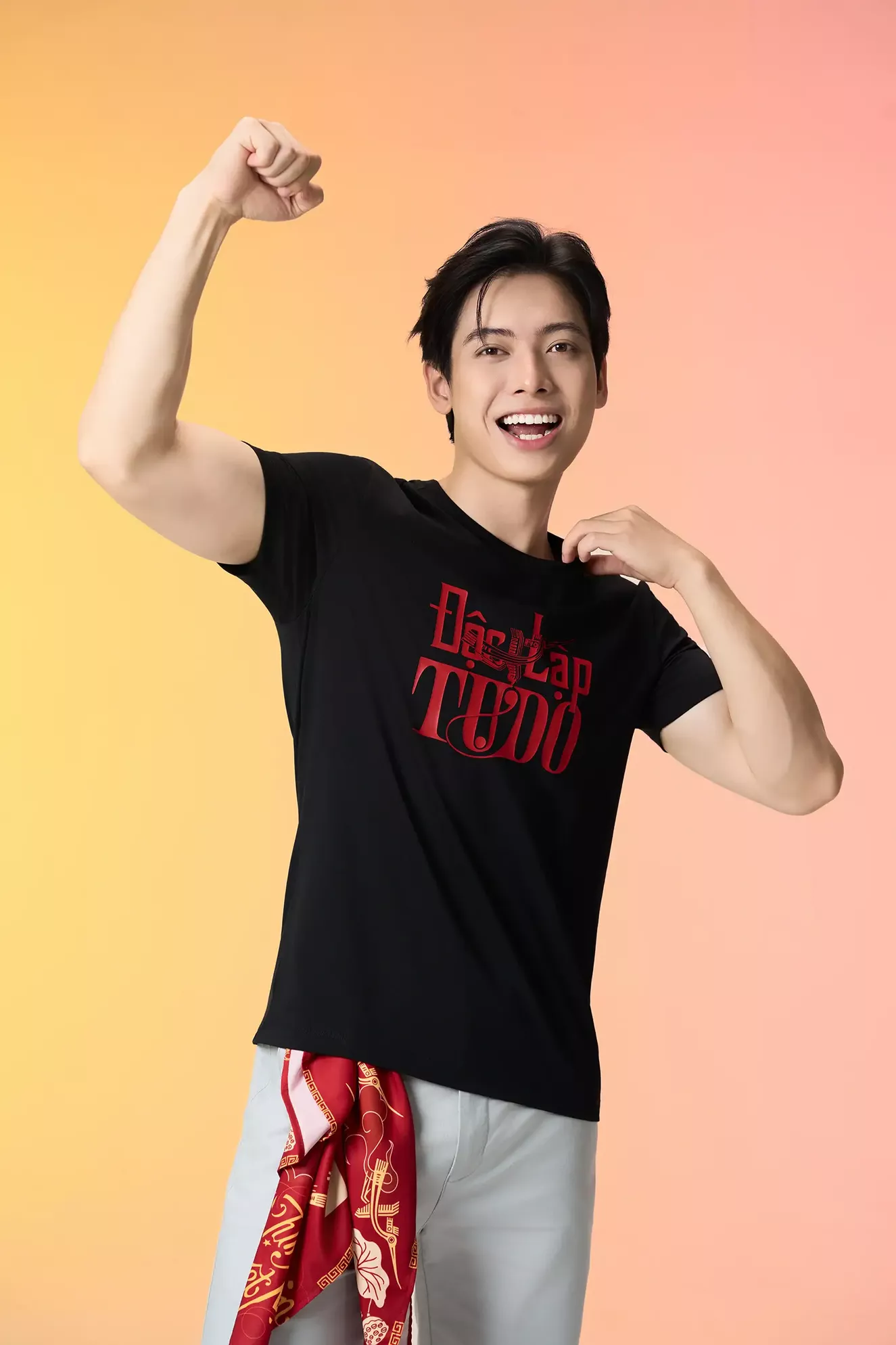 Áo Thun Cờ Đỏ Sao Vàng Unisex 5S Fashion In Độc Lập Tự Do ATS25080