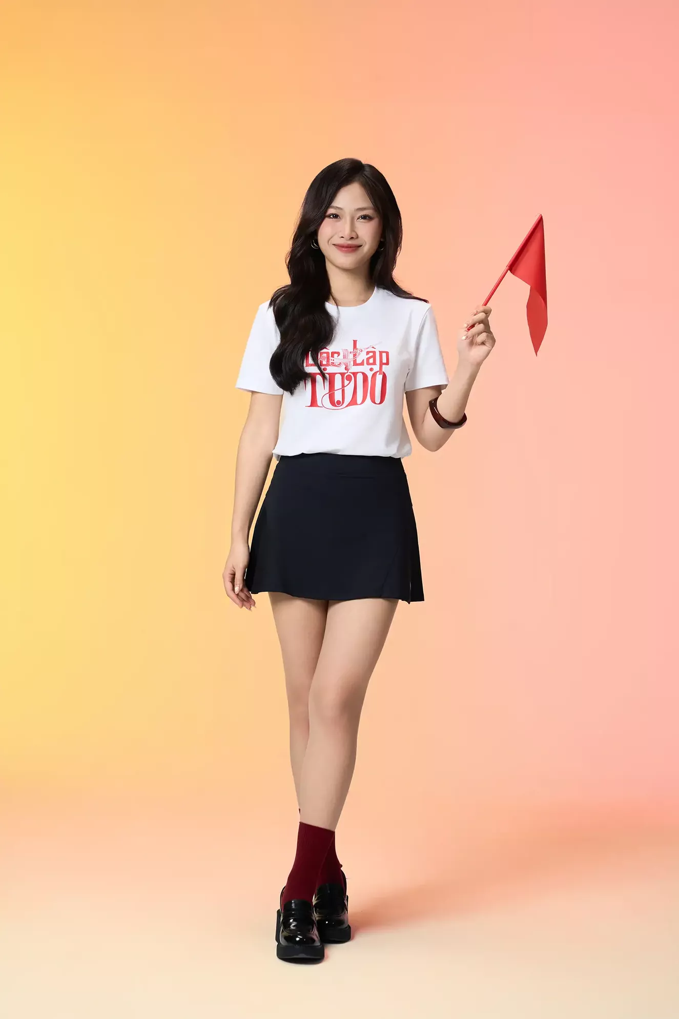 Áo Thun Cờ Đỏ Sao Vàng Unisex 5S Fashion In Độc Lập Tự Do ATS25080