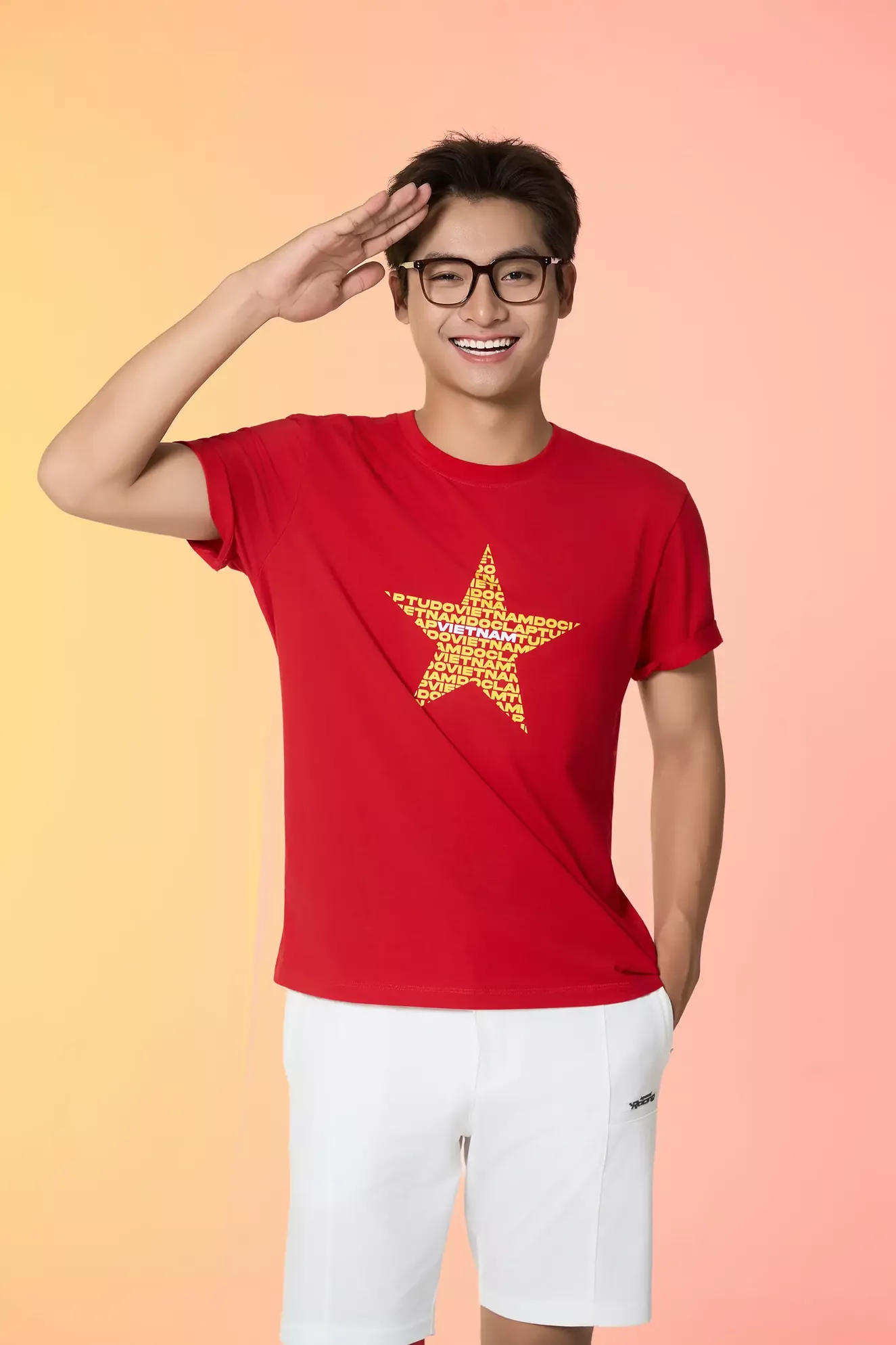 Áo Thun Unisex Cờ Đỏ Sao Vàng 5S Fashion Phom Casual ATS25099