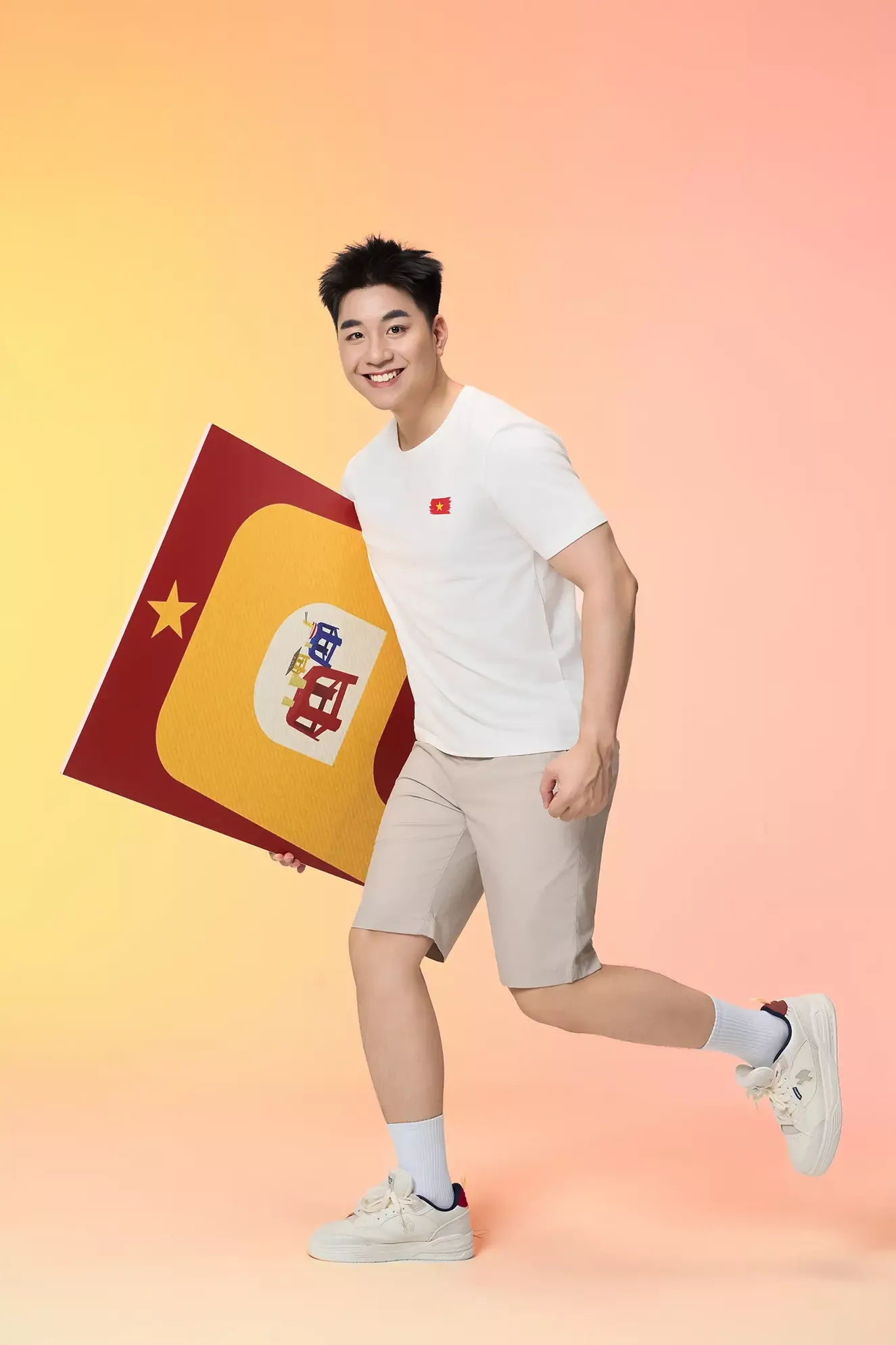 Áo Thun Cờ Đỏ Sao Vàng 5S FASHION In Lưng Phong Cách ATS25100